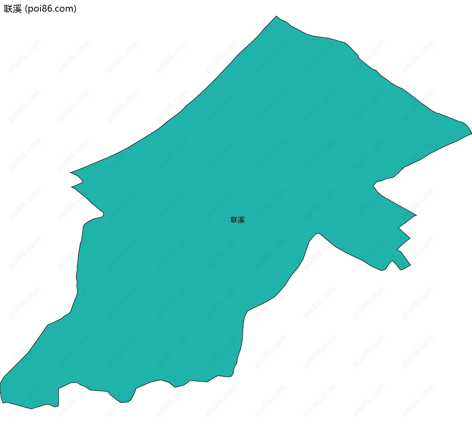 联溪边界地图