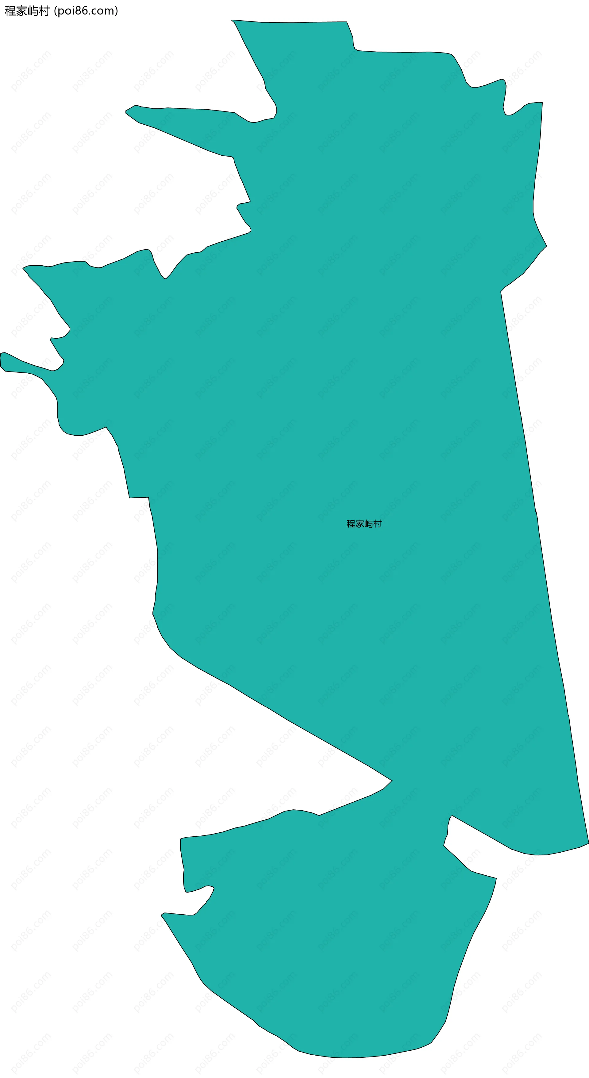 程家屿村边界地图