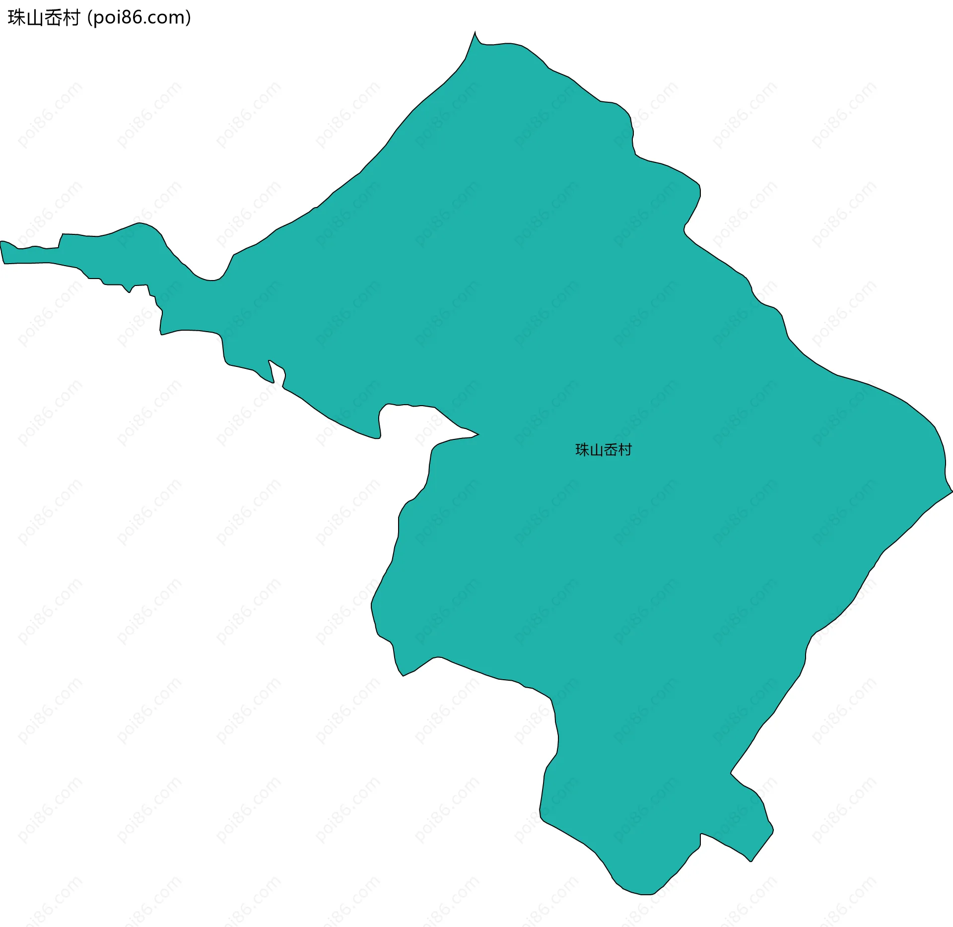 珠山岙村边界地图