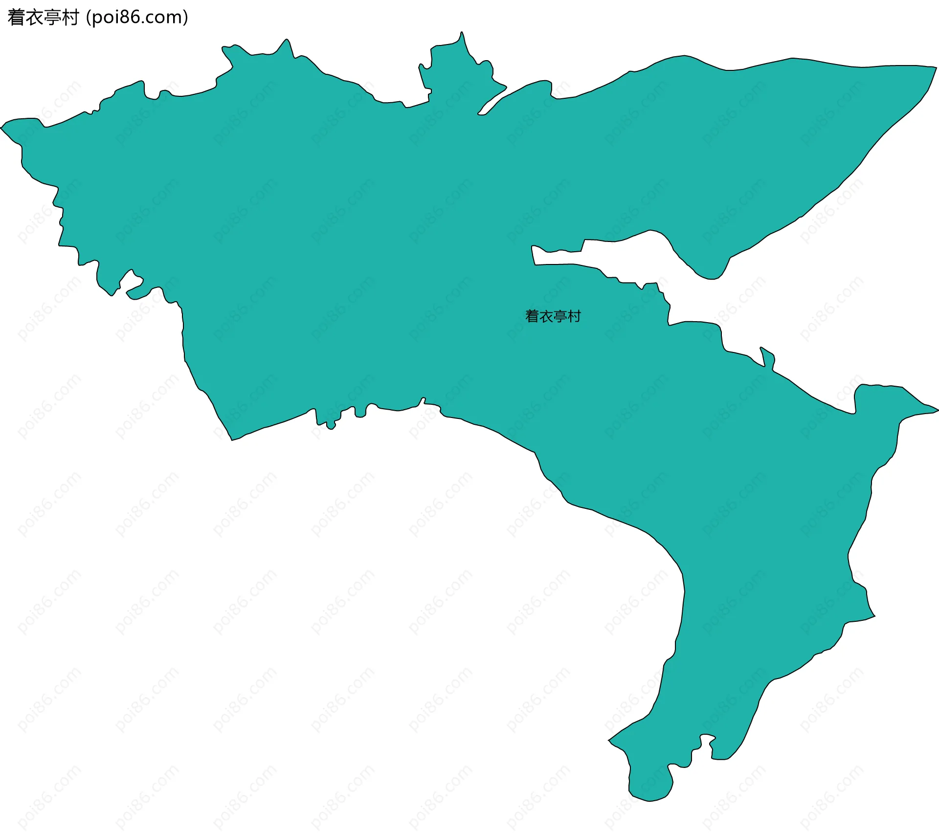 着衣亭村边界地图