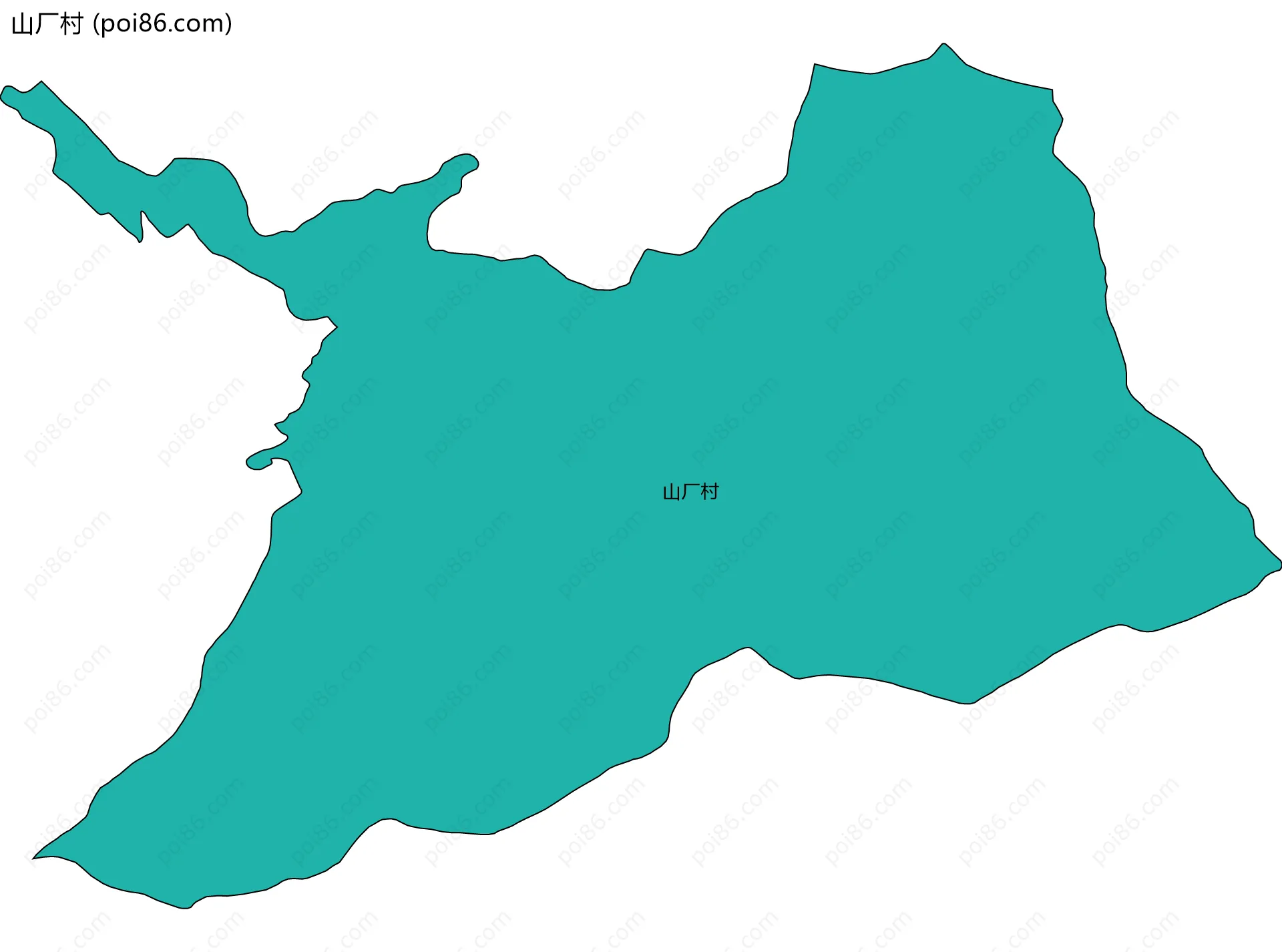 山厂村边界地图