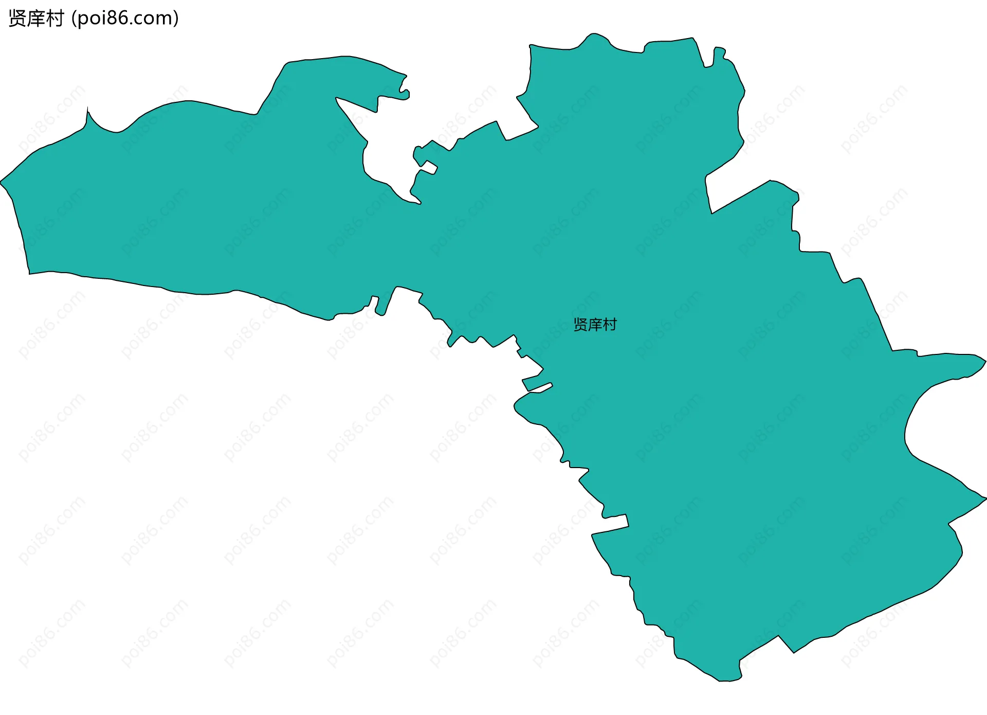 贤庠村边界地图