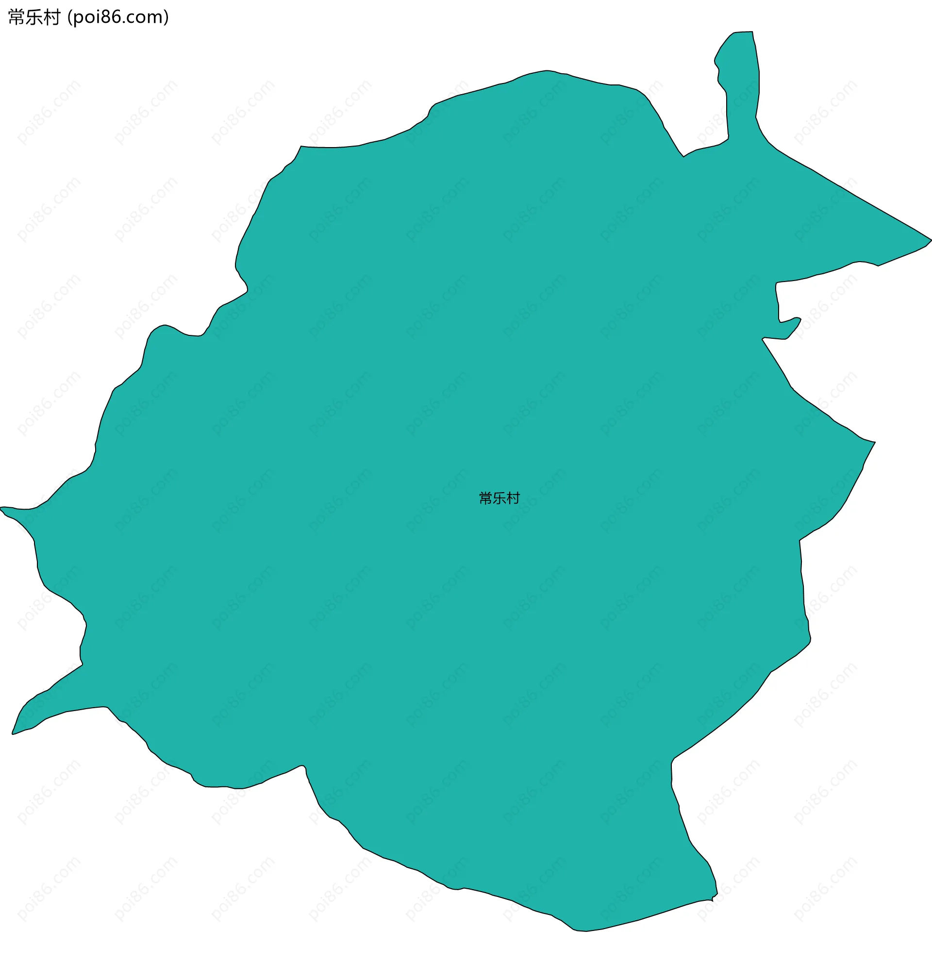常乐村边界地图