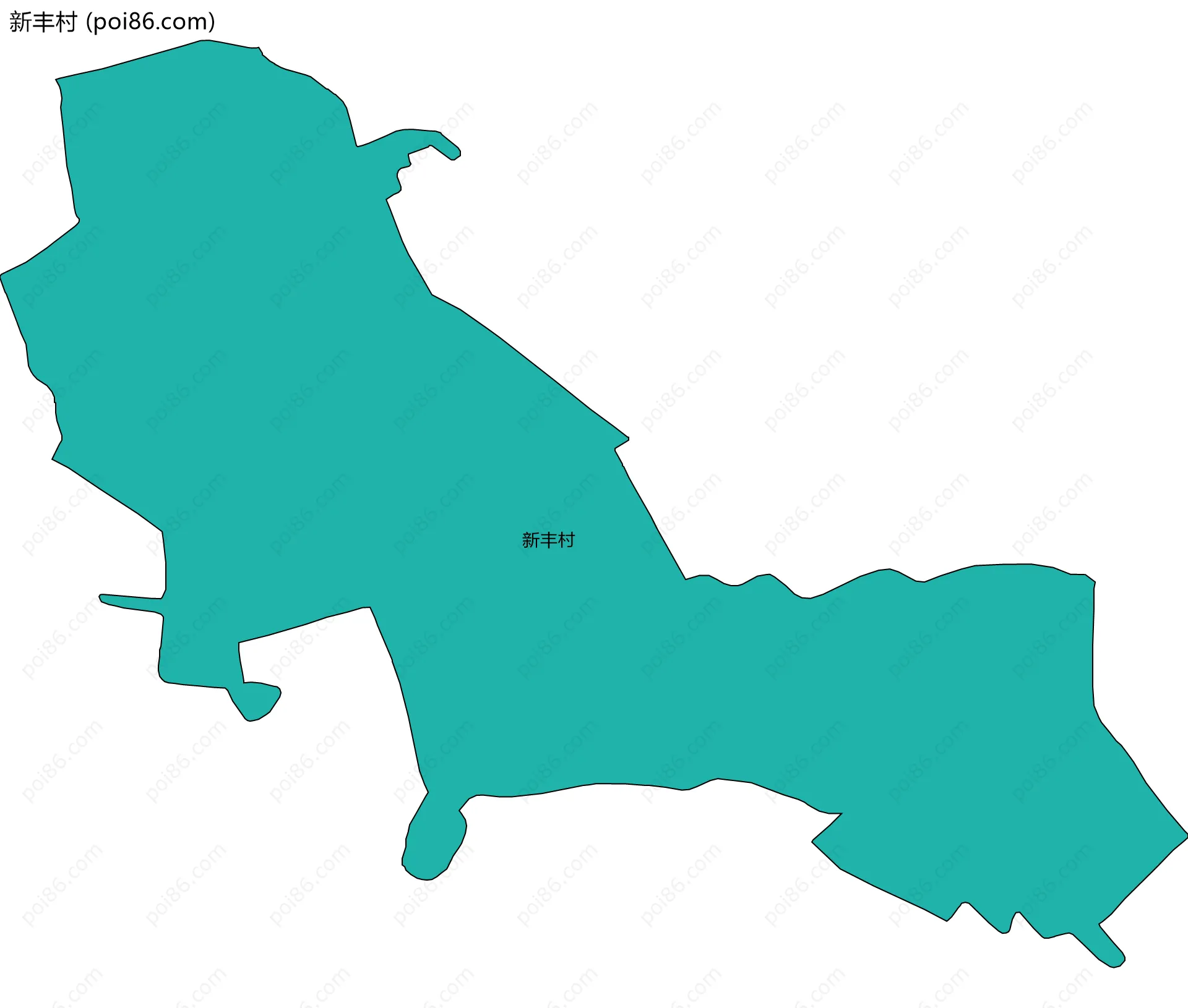 新丰村边界地图