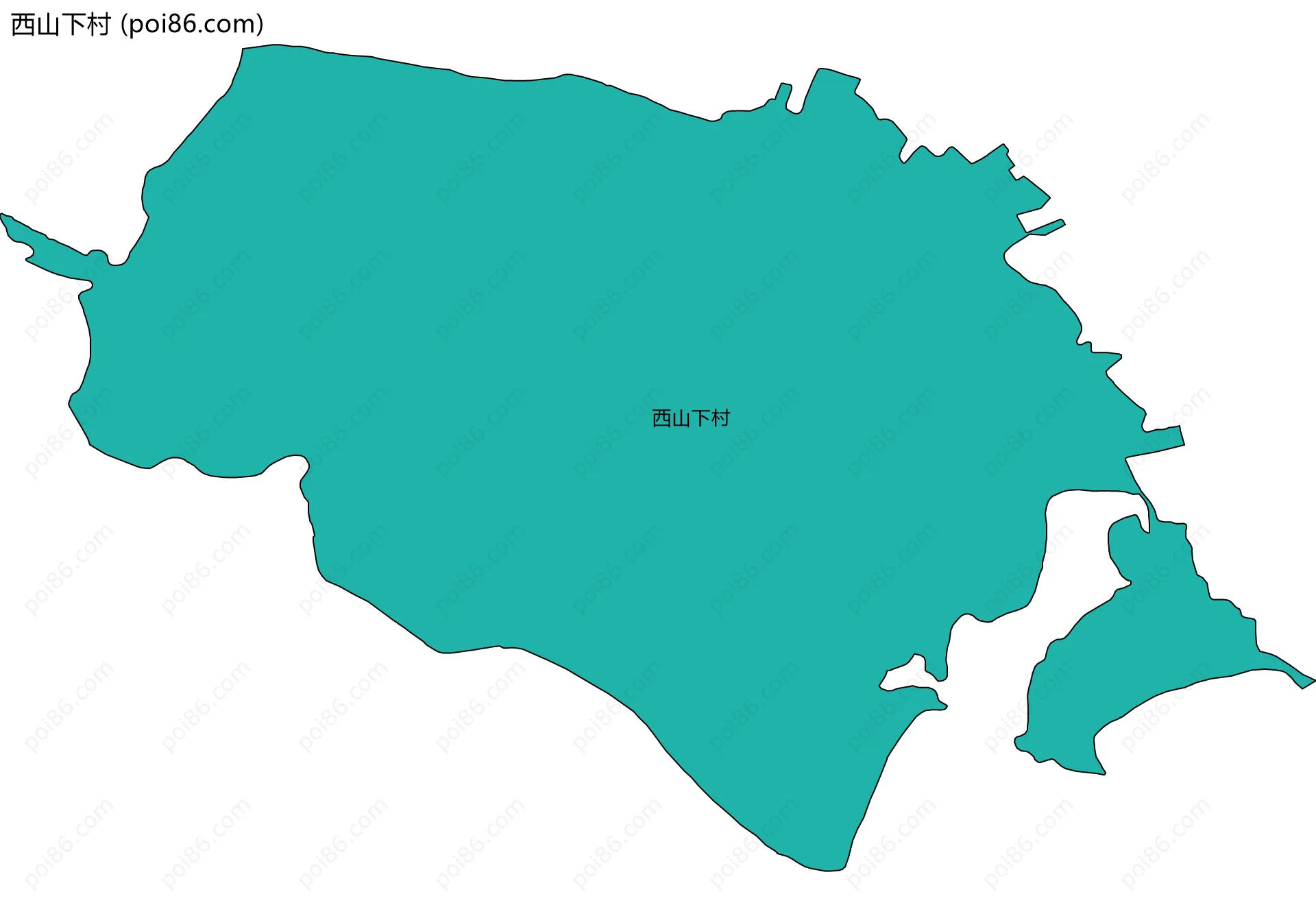 西山下村边界地图