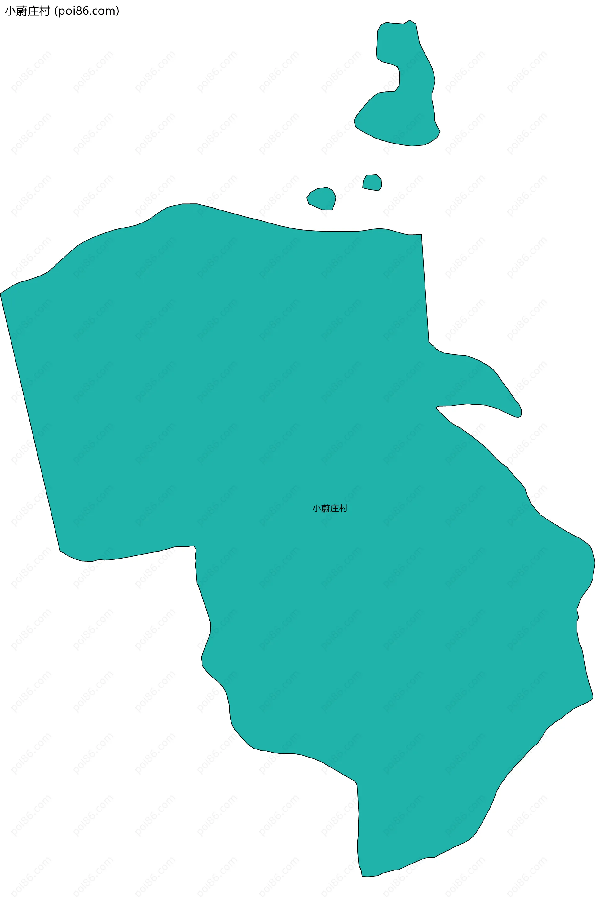 小蔚庄村边界地图