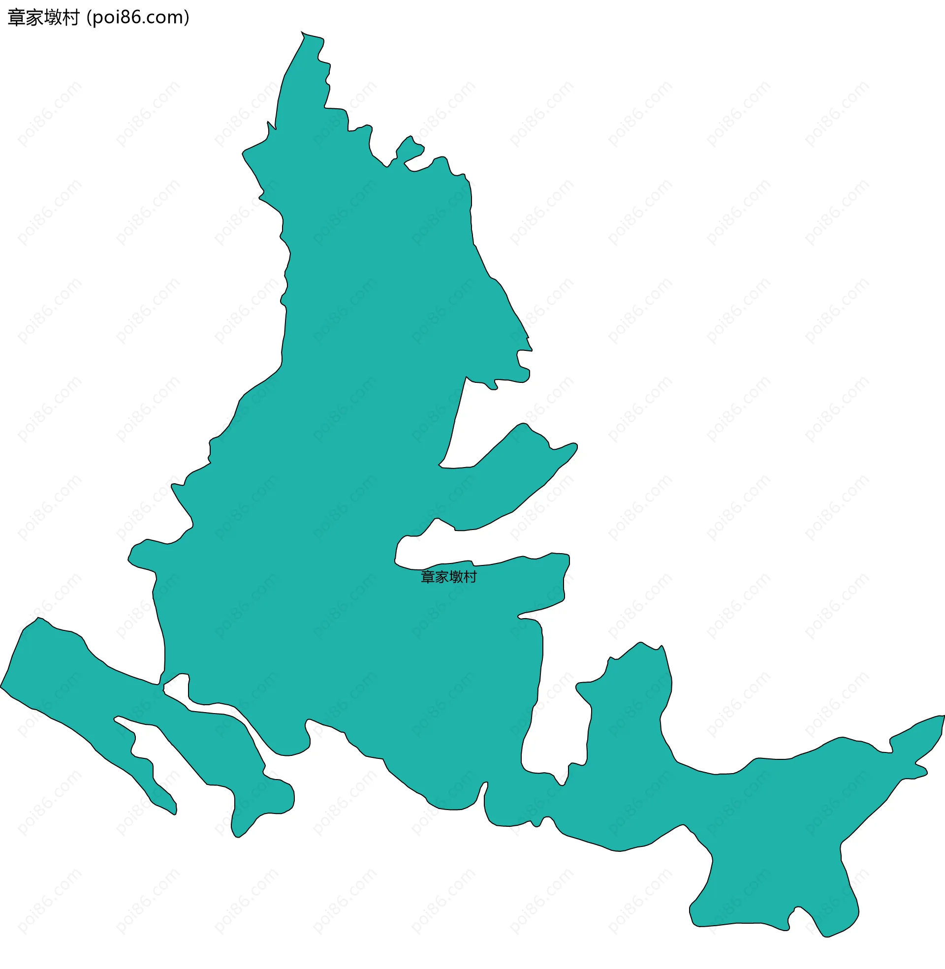 章家墩村边界地图