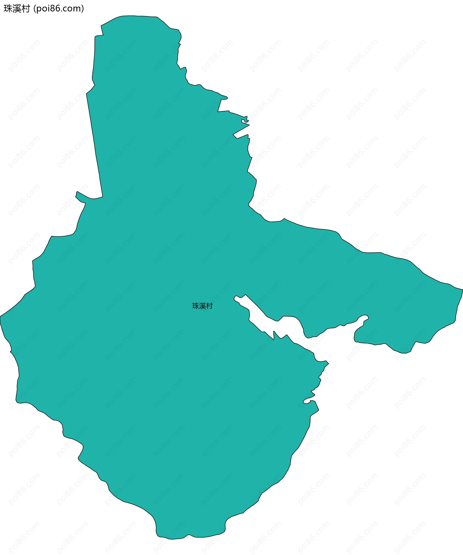 珠溪村边界地图