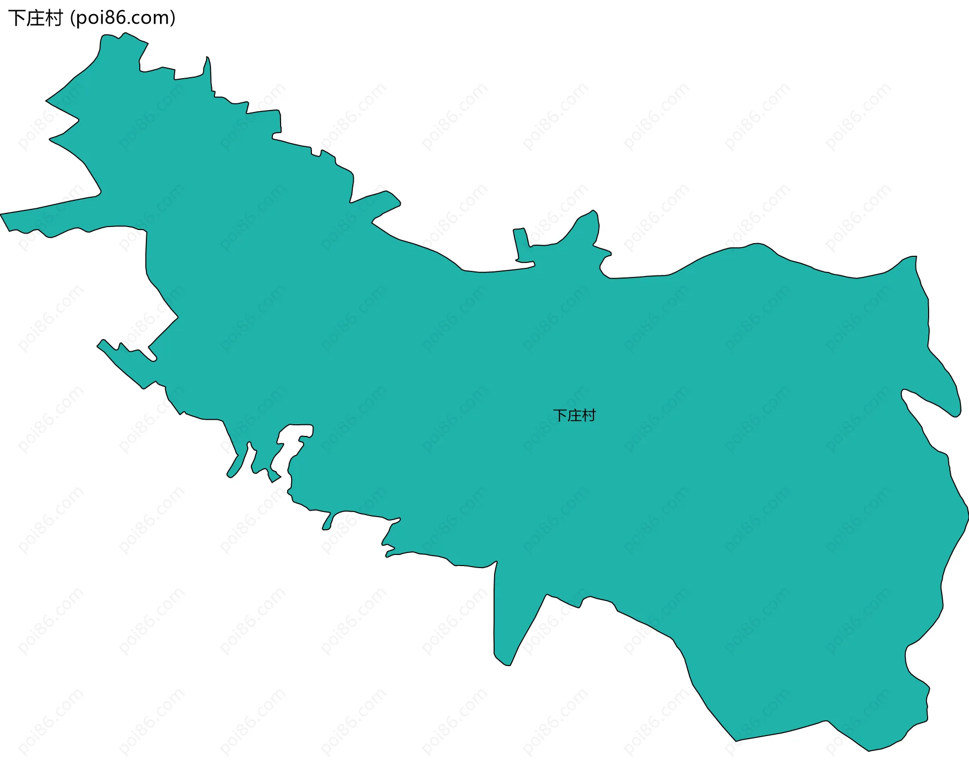 下庄村边界地图