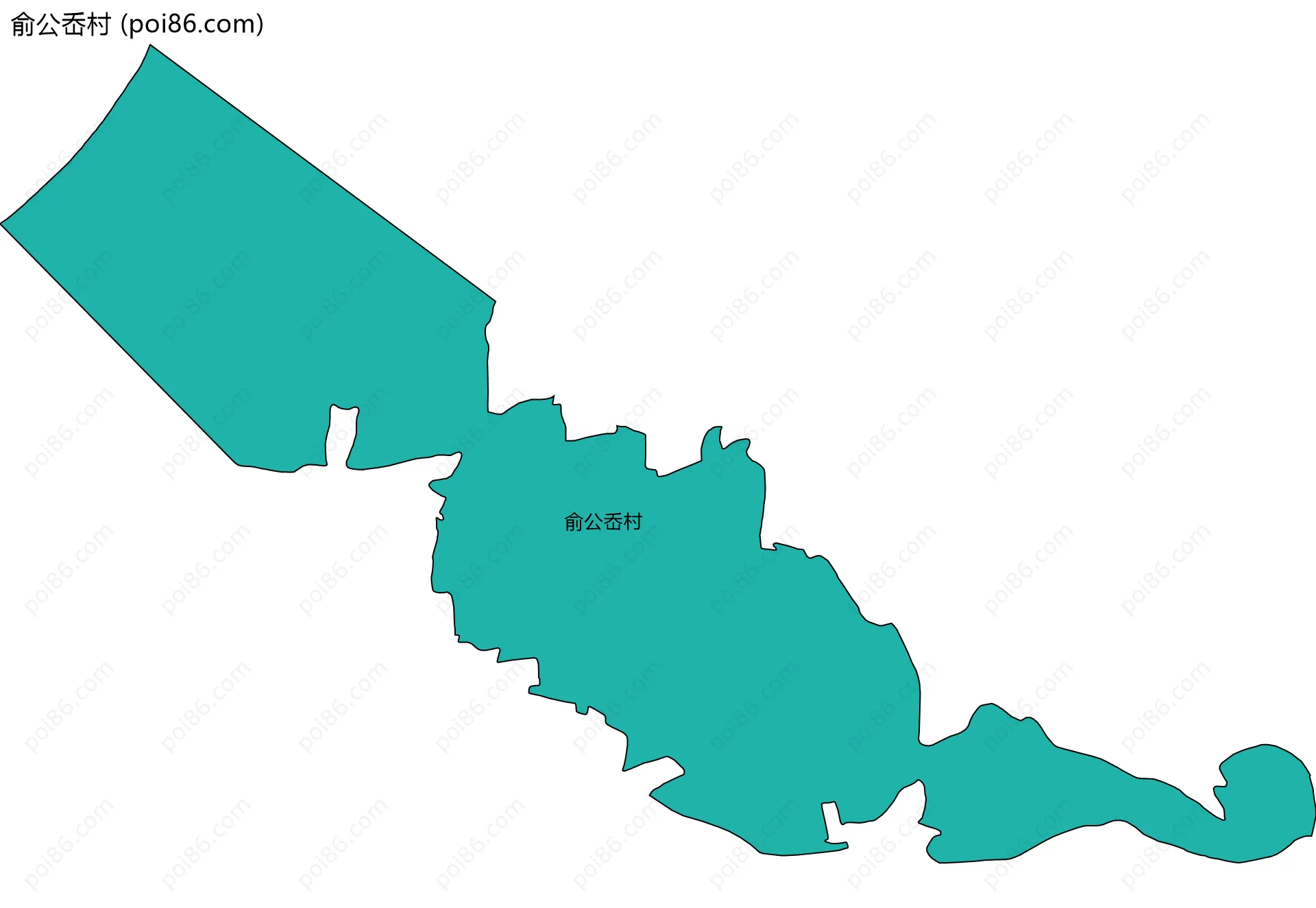 俞公岙村边界地图