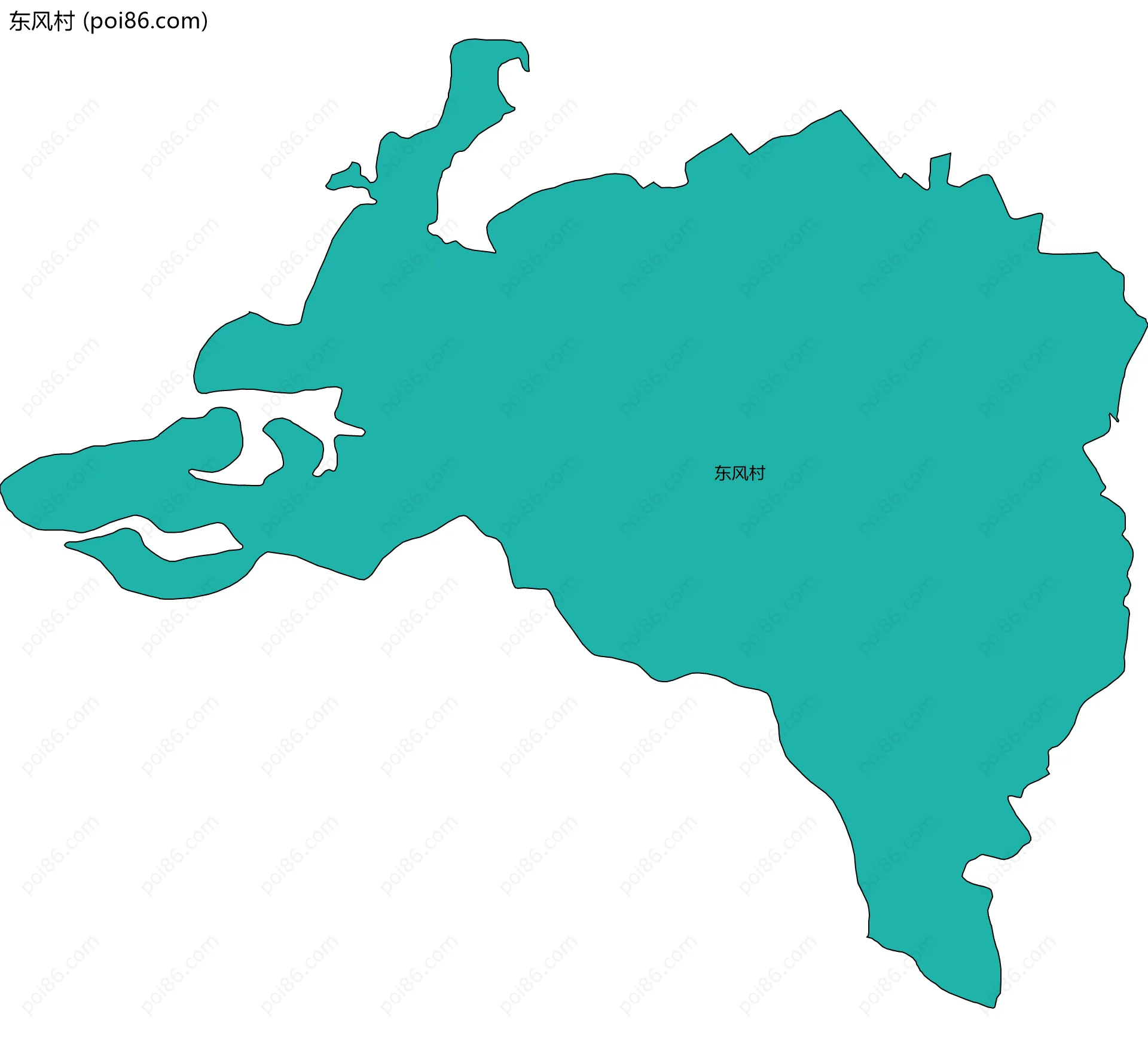 东风村边界地图