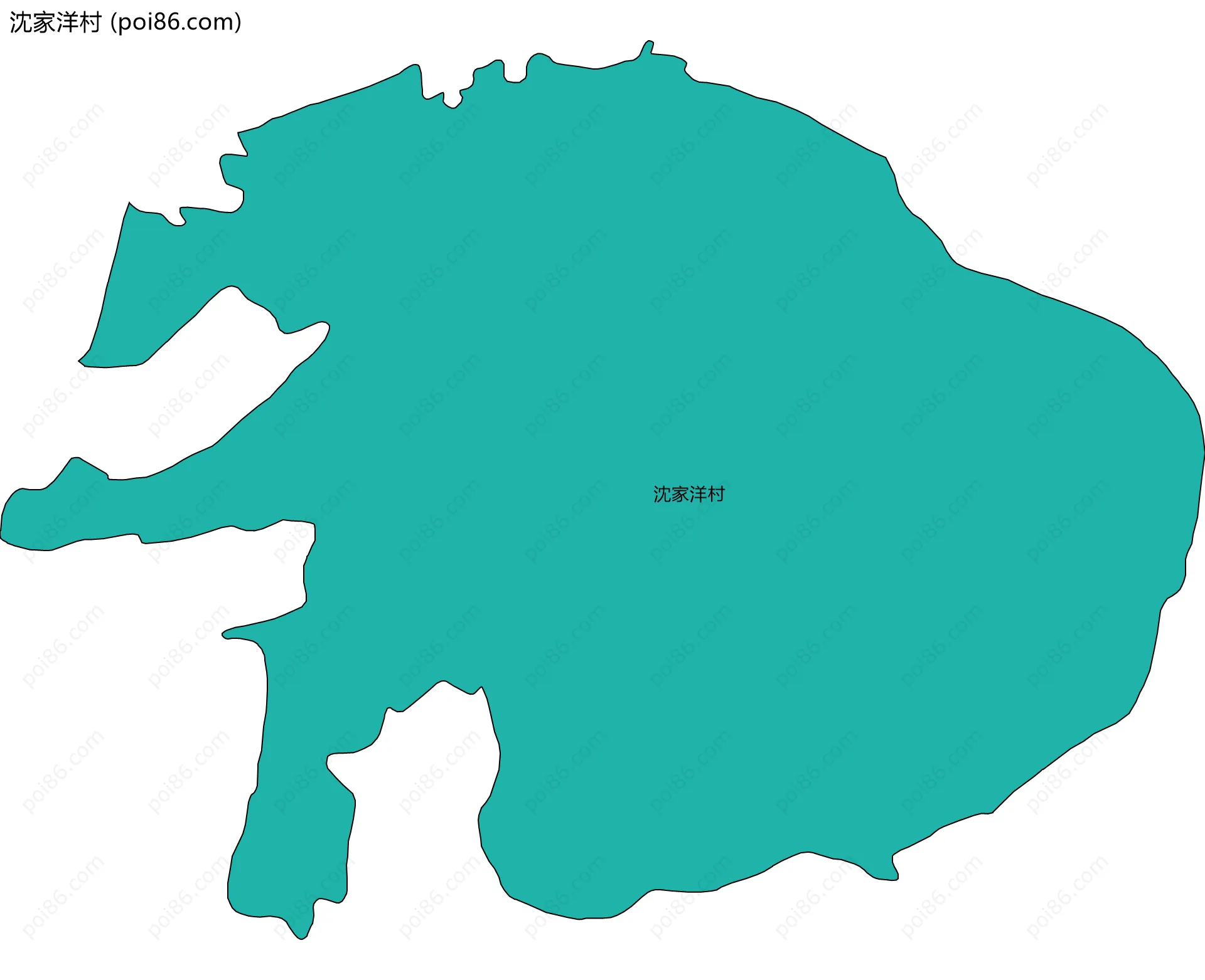 沈家洋村边界地图