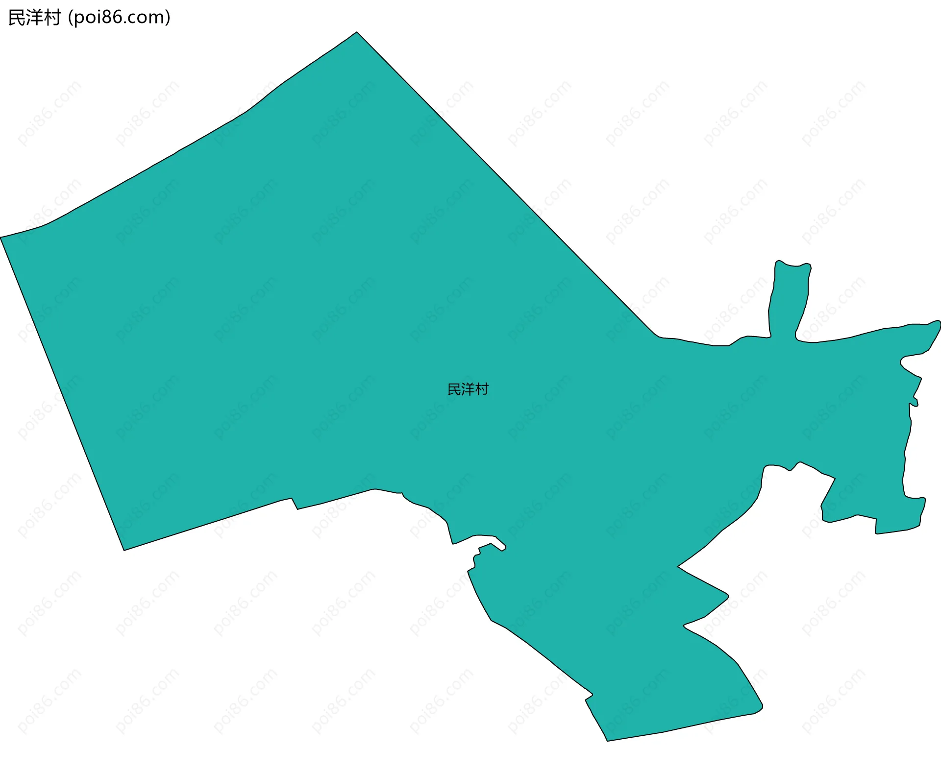 民洋村边界地图