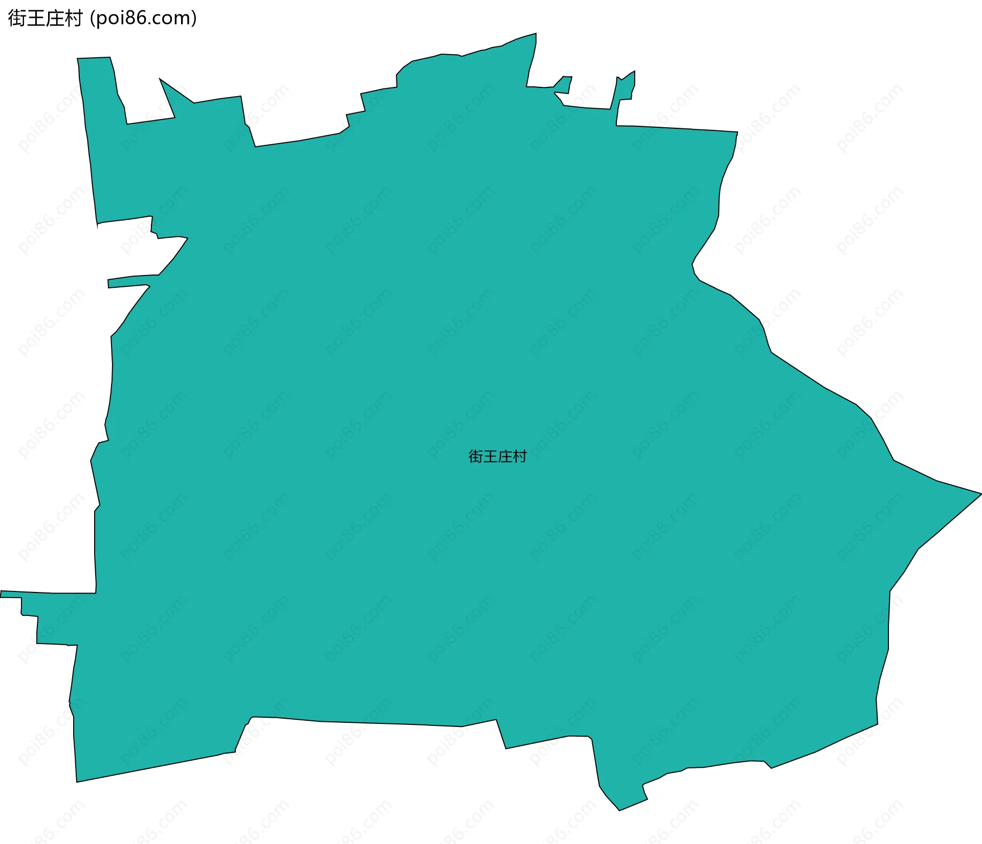 街王庄村边界地图