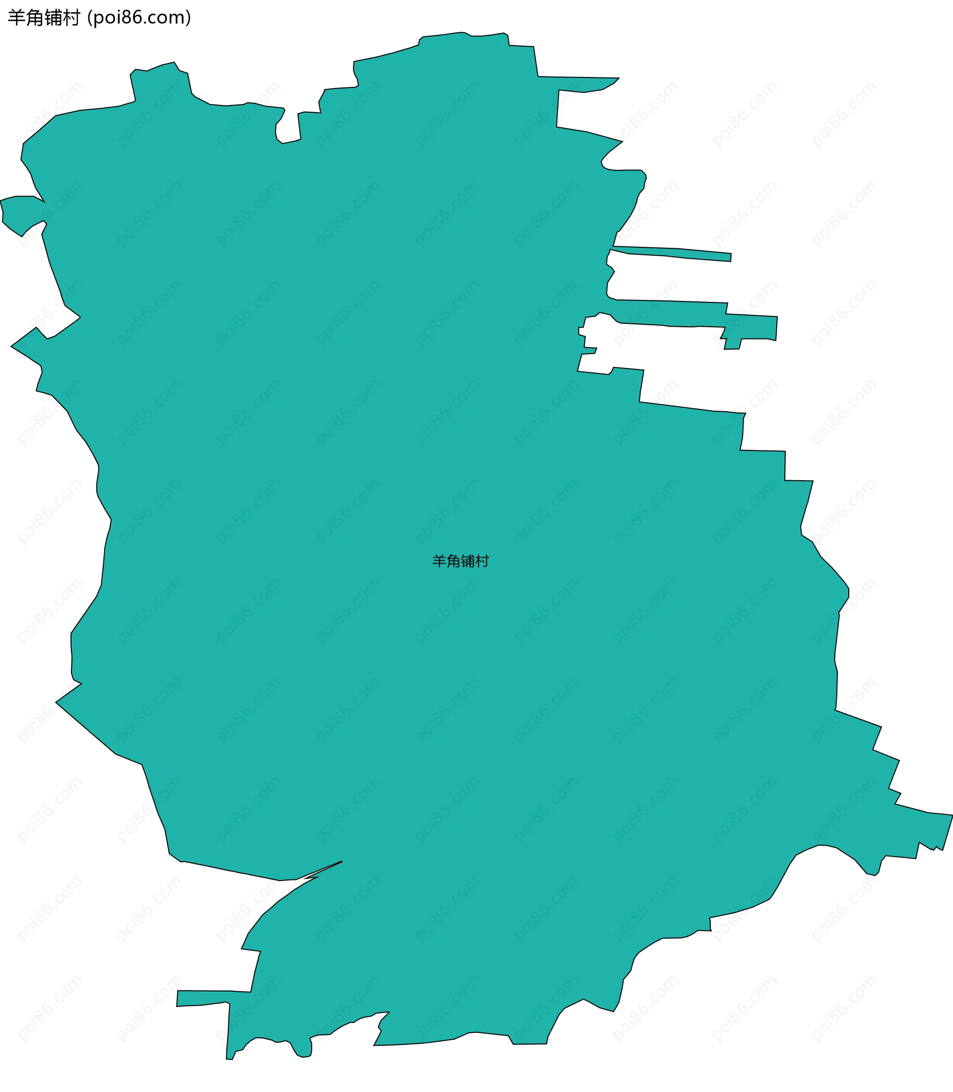 羊角铺村边界地图