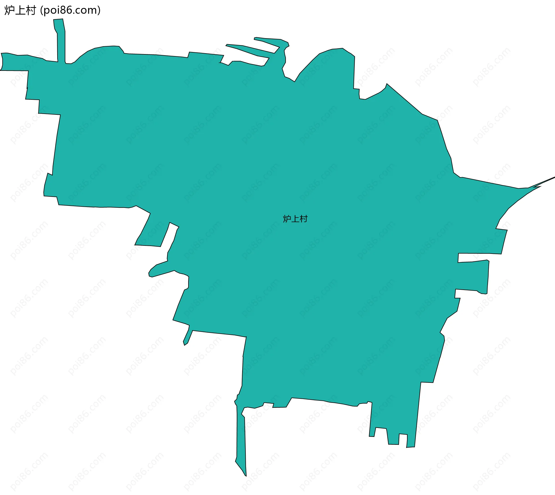炉上村边界地图