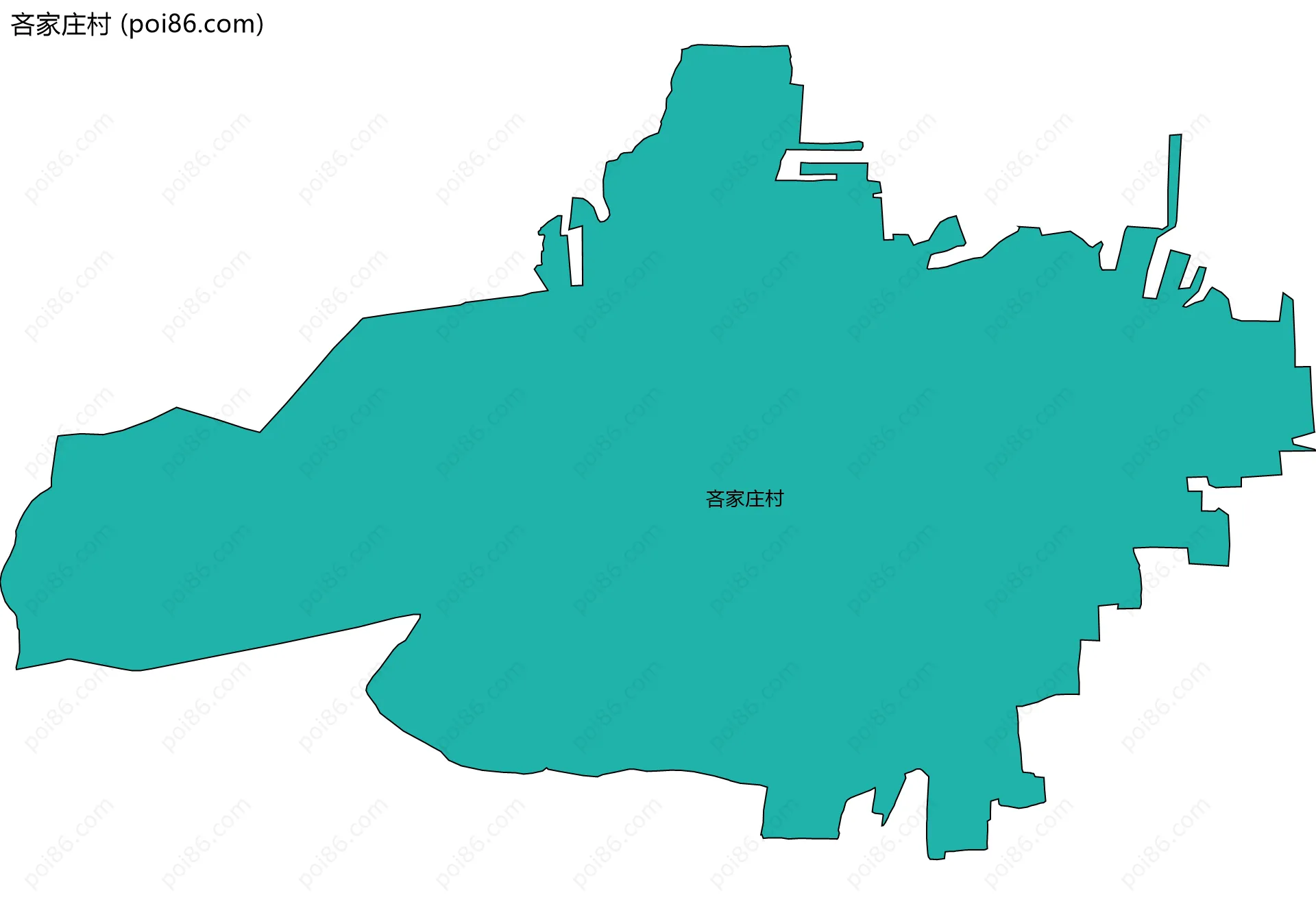 吝家庄村边界地图