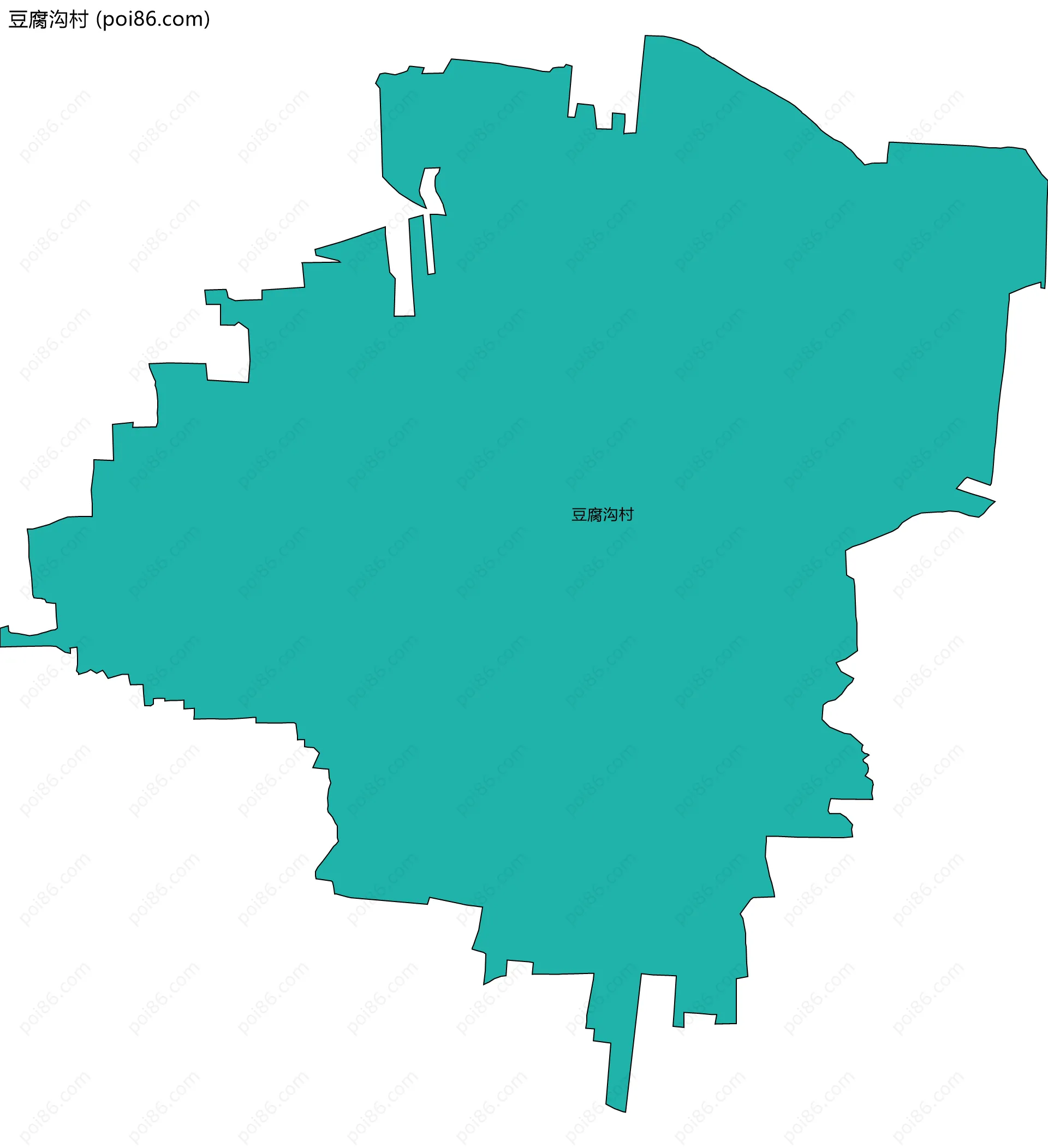 豆腐沟村边界地图