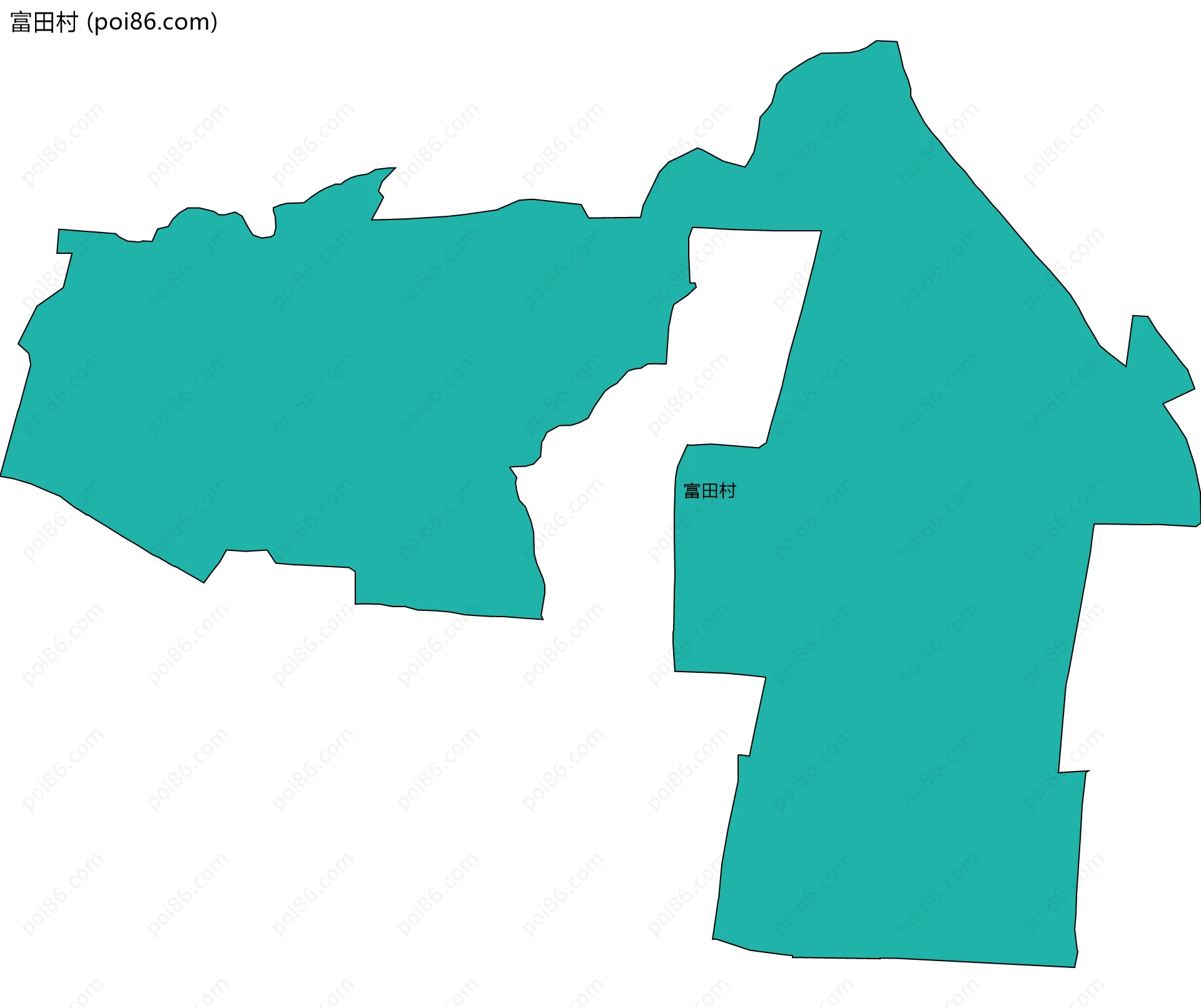 富田村边界地图