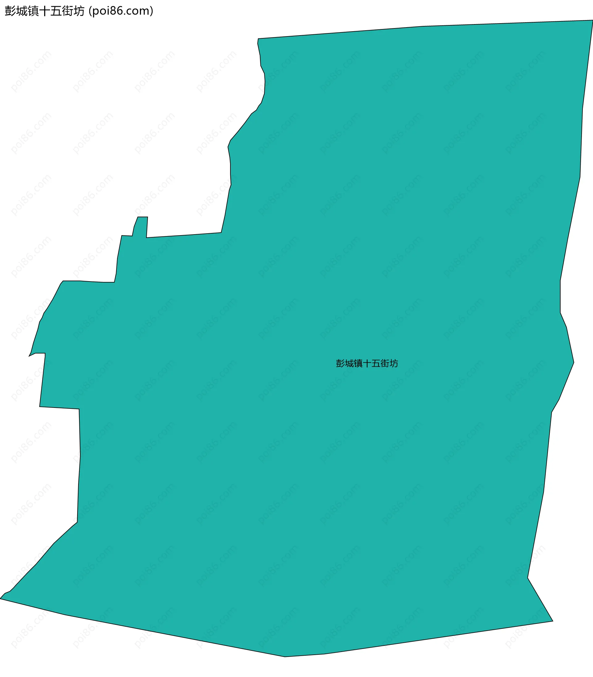 彭城镇十五街坊边界地图