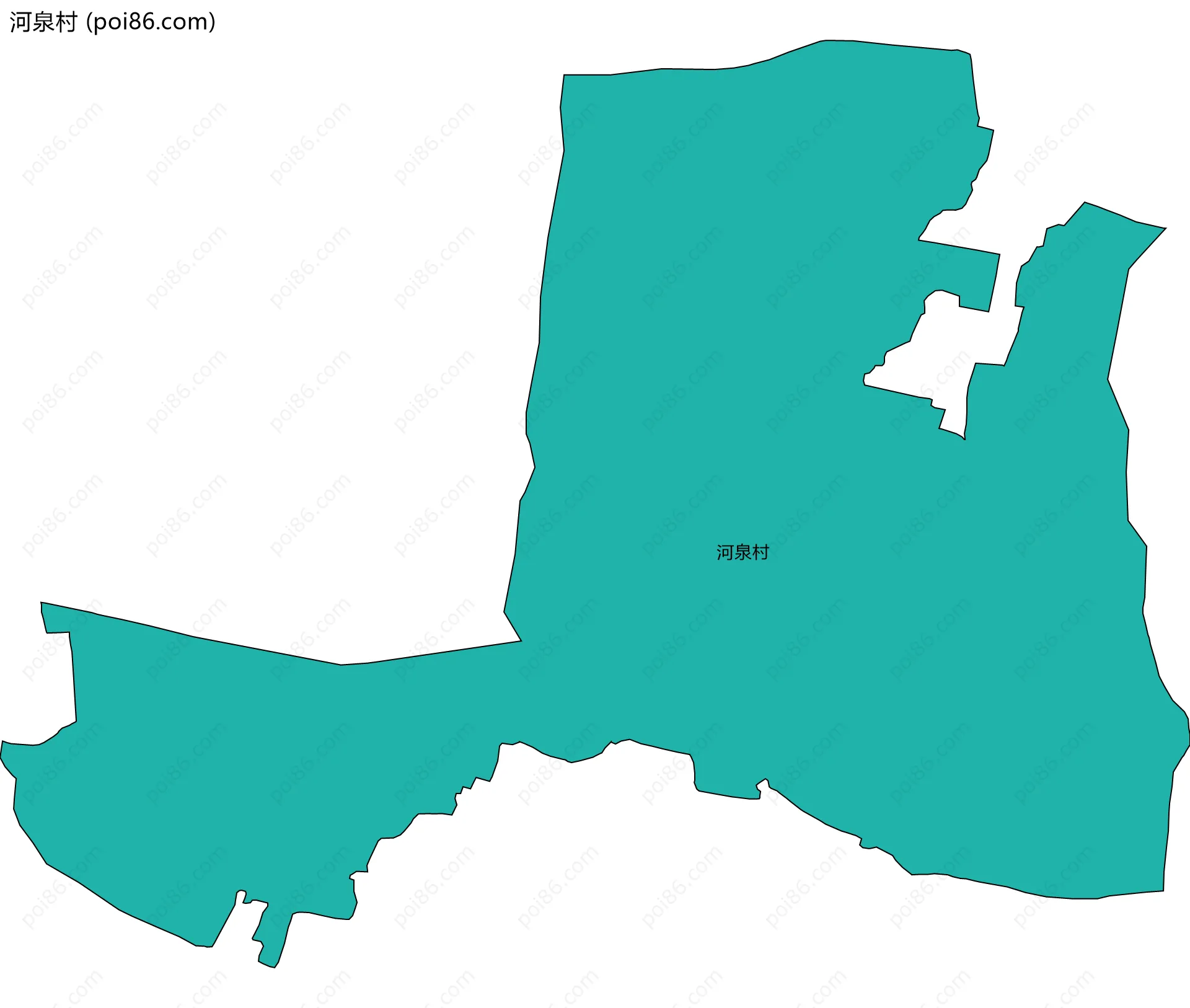 河泉村边界地图