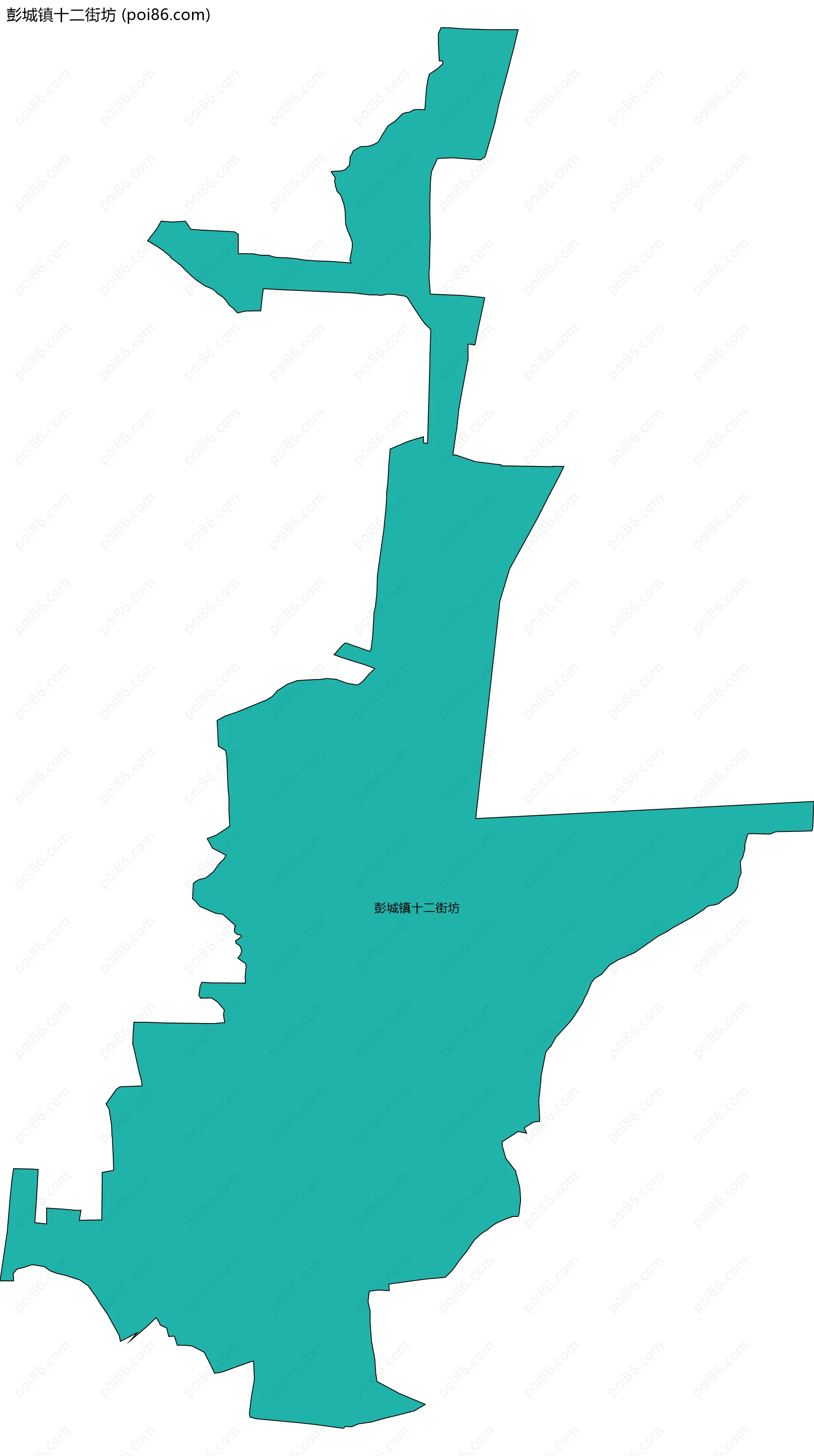 彭城镇十二街坊边界地图