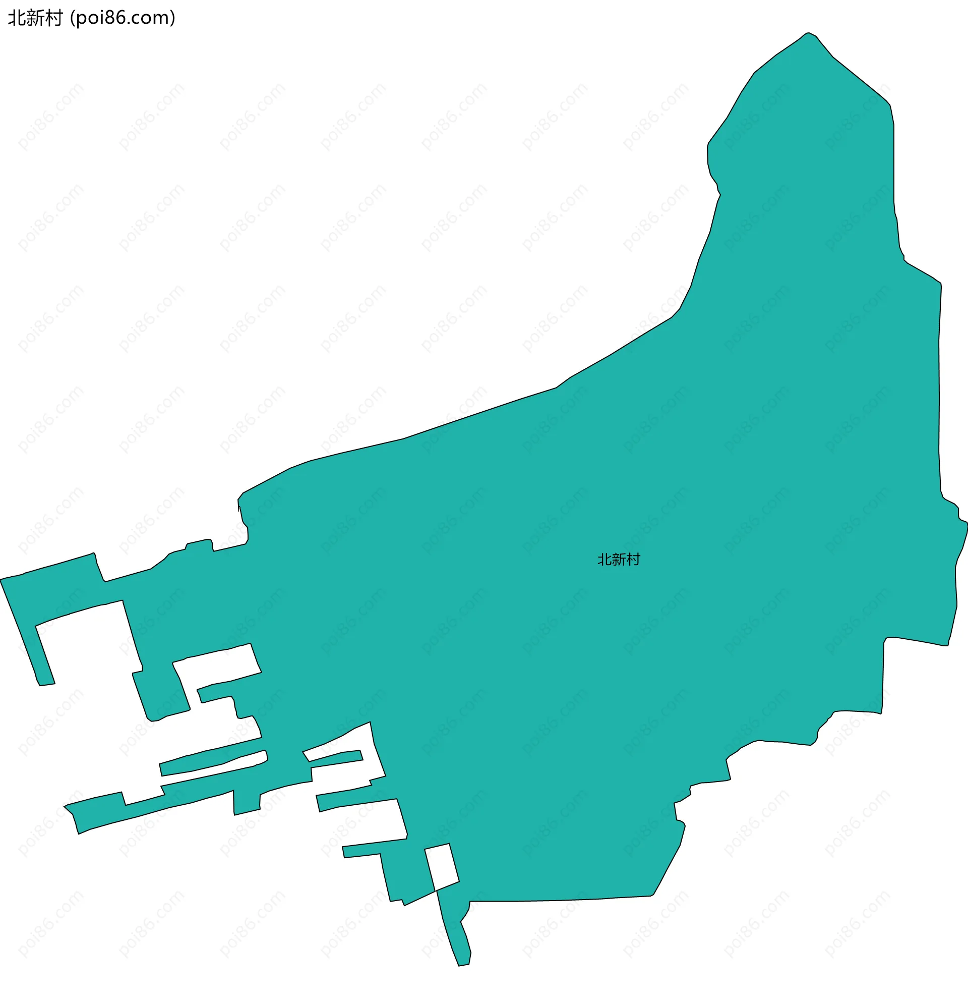 北新村边界地图