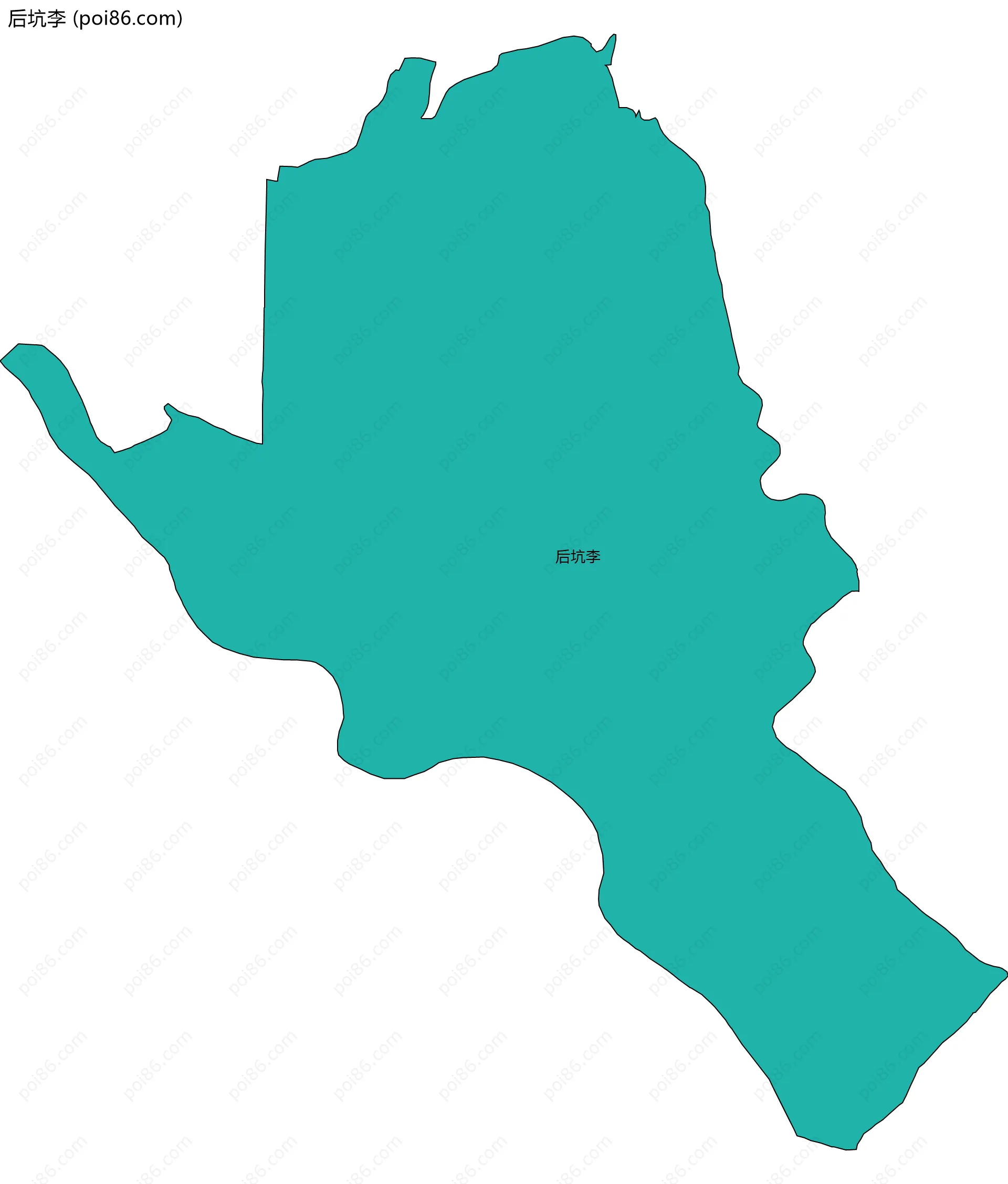 后坑李边界地图