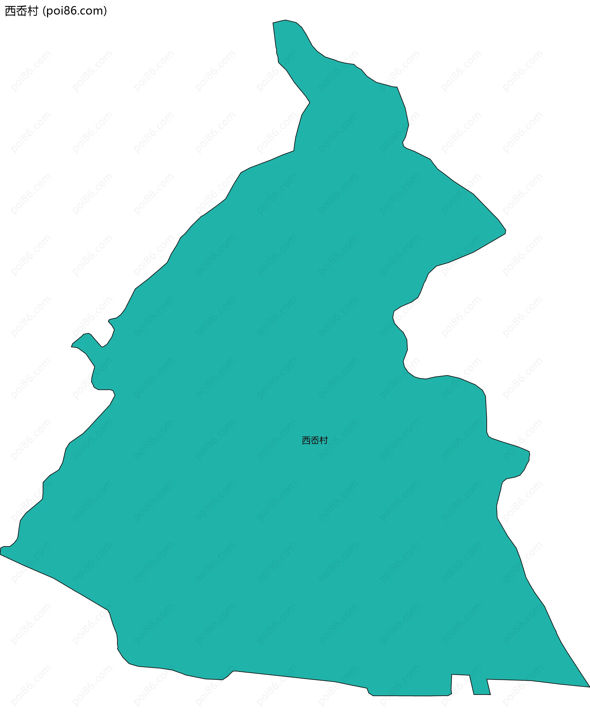 西岙村边界地图