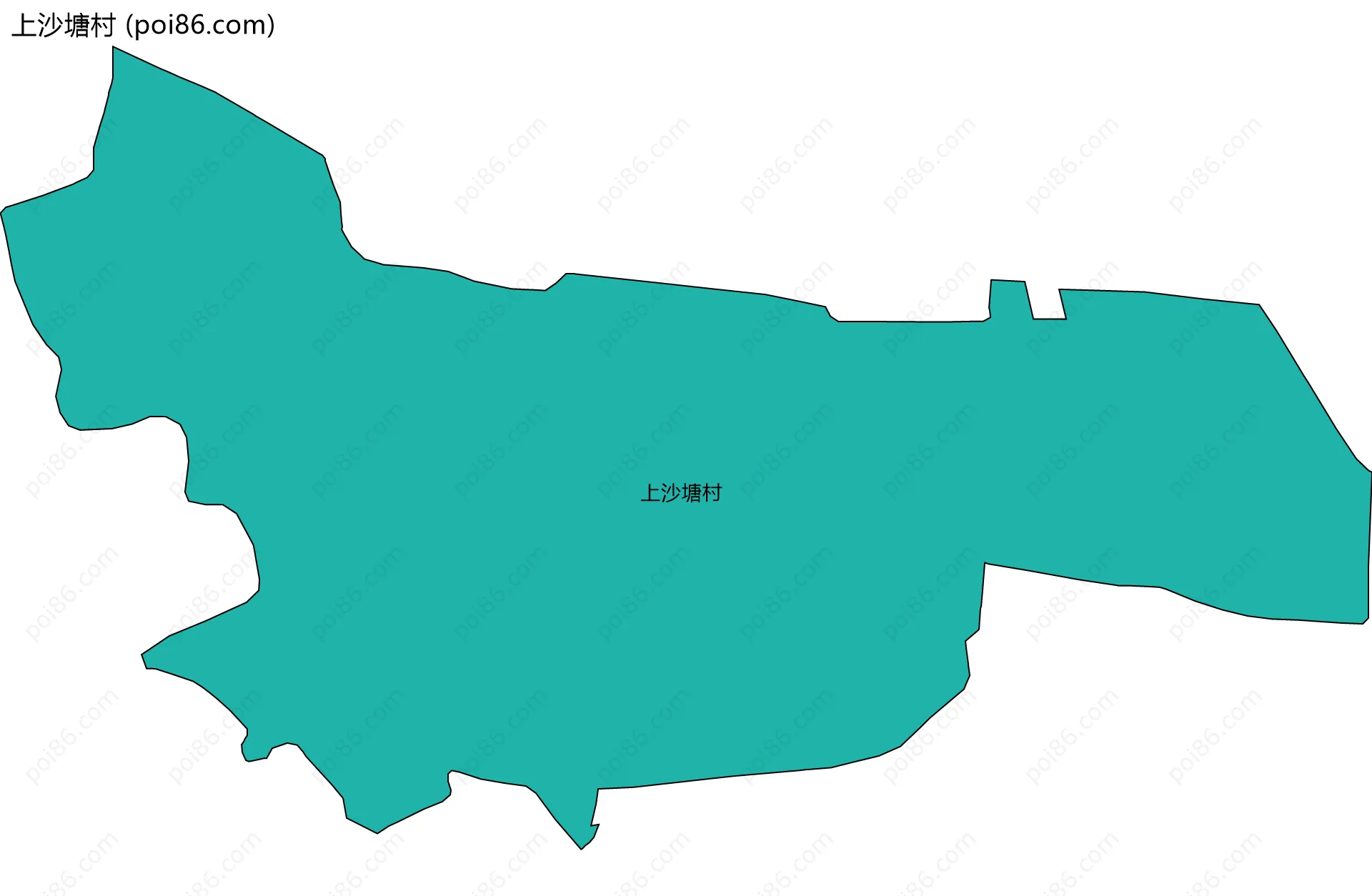 上沙塘村边界地图