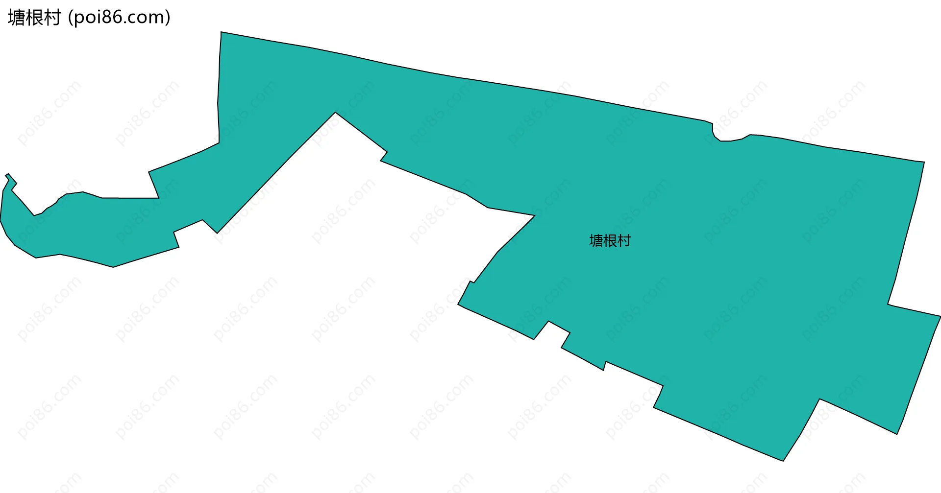 塘根村边界地图