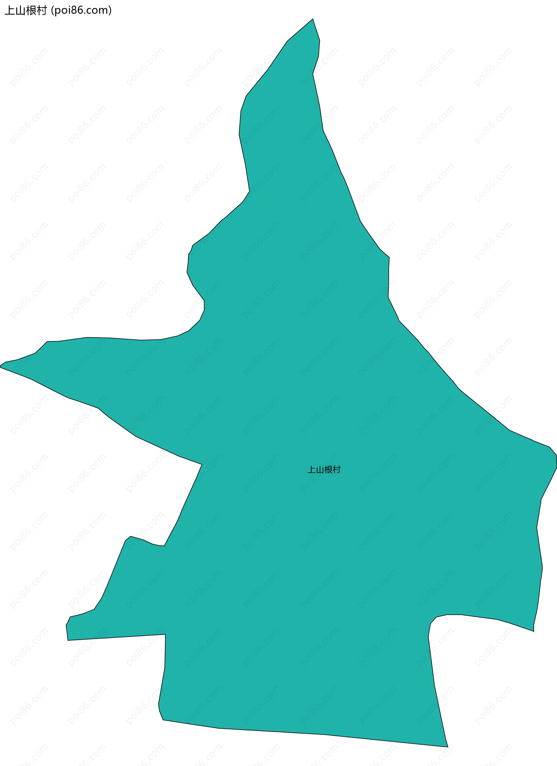 上山根村边界地图