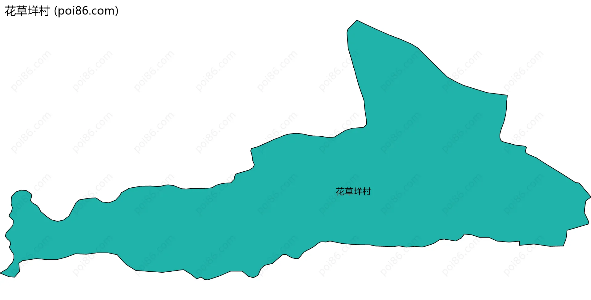 花草垟村边界地图