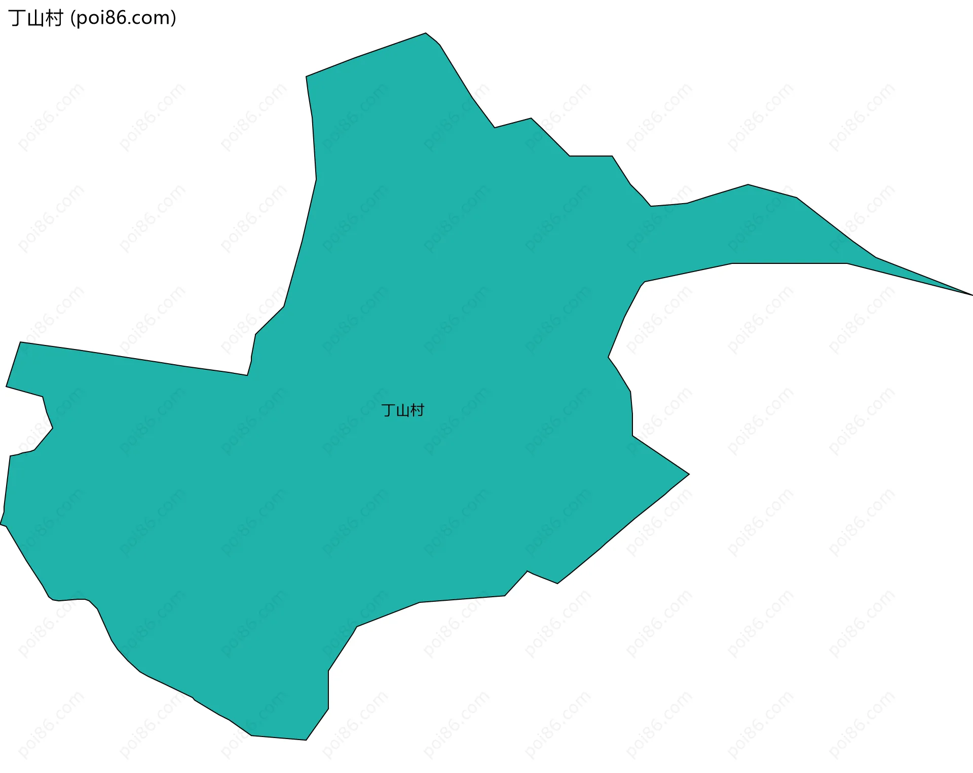 丁山村边界地图