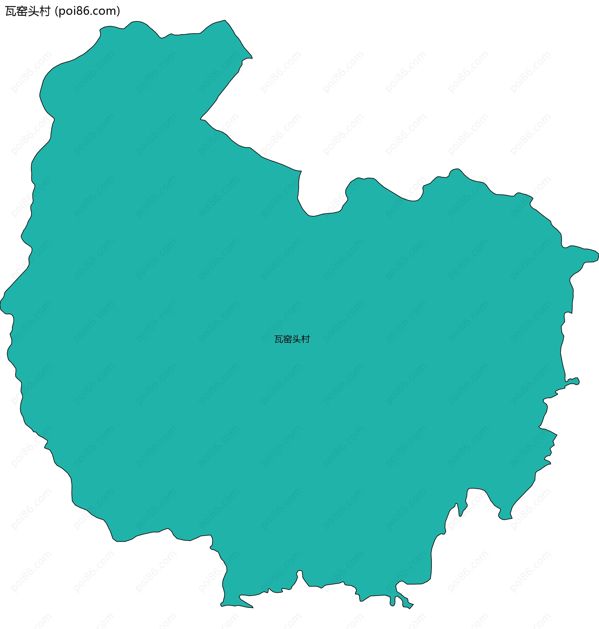 瓦窑头村边界地图