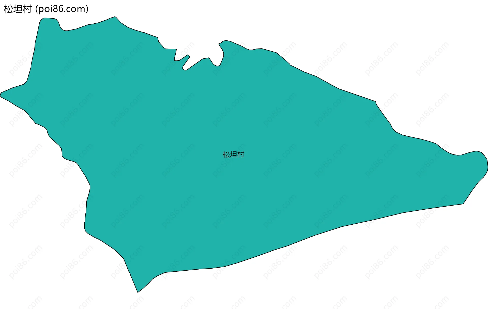 松坦村边界地图