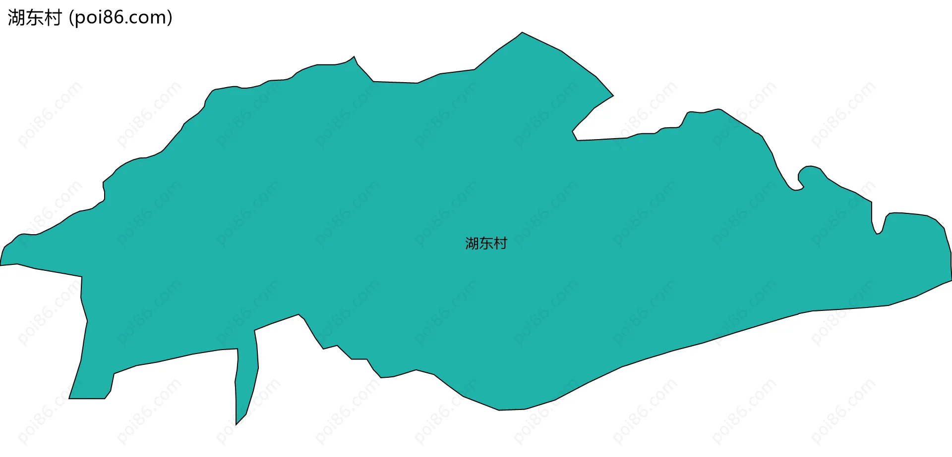 湖东村边界地图