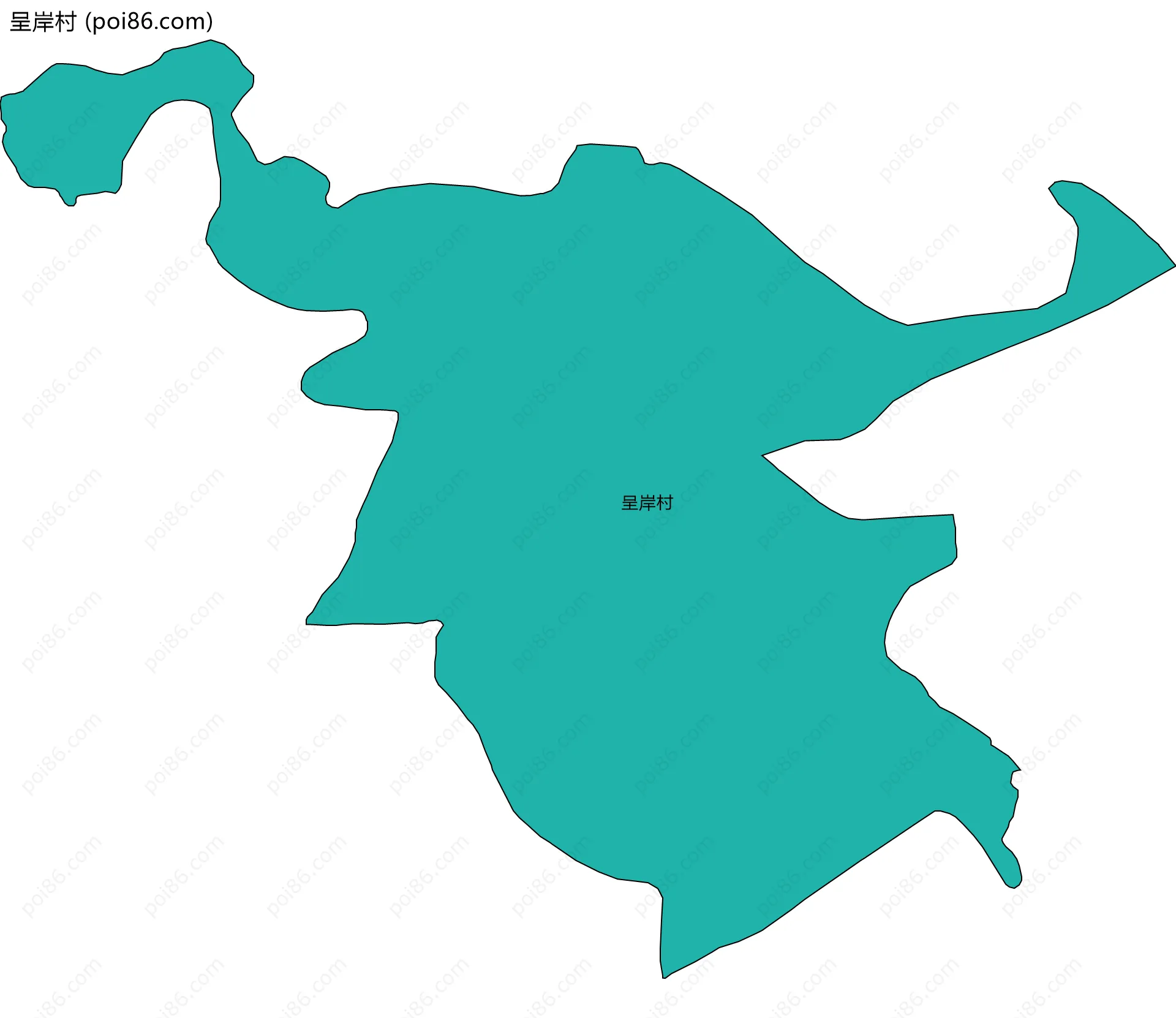 呈岸村边界地图