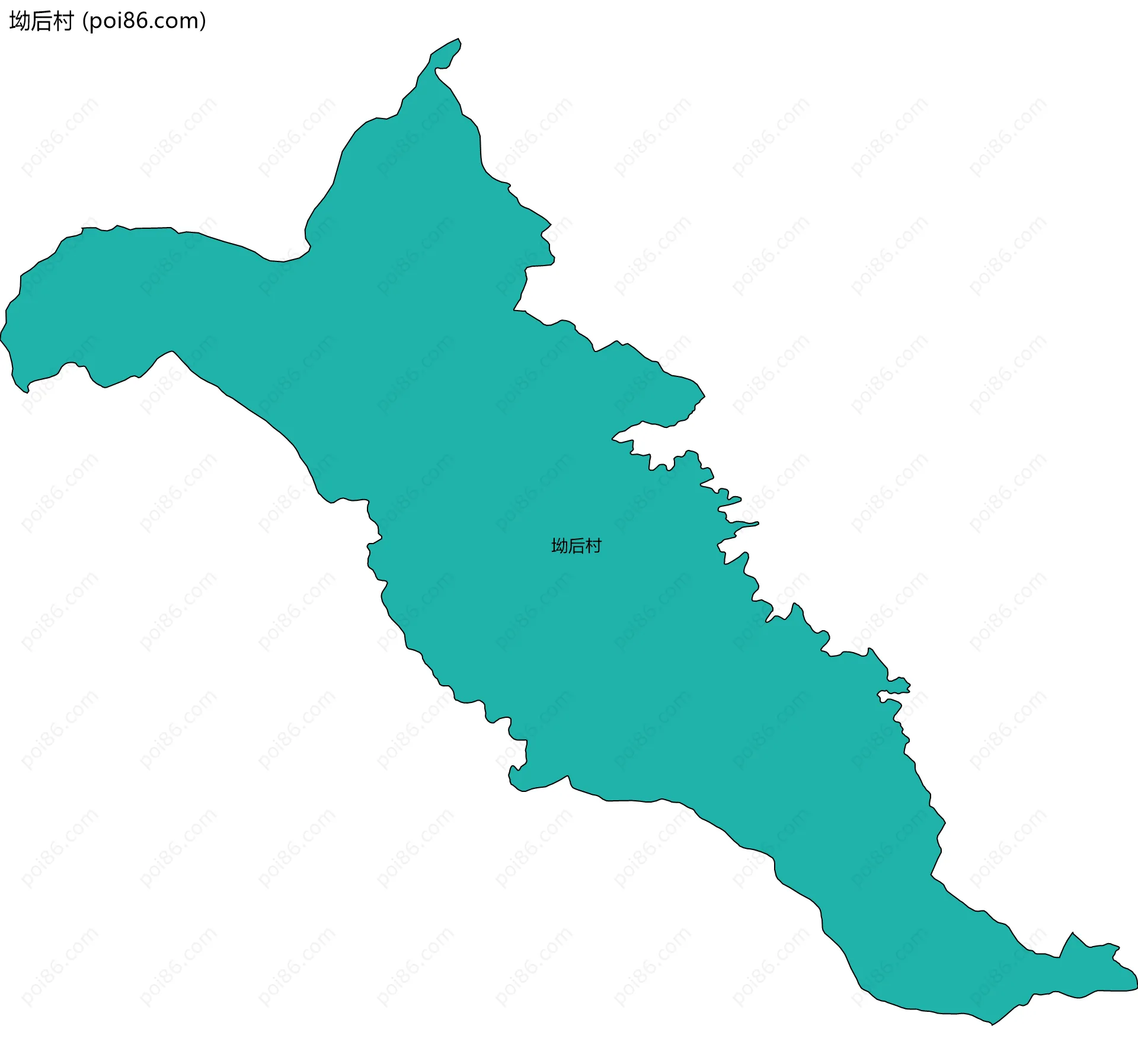 坳后村边界地图