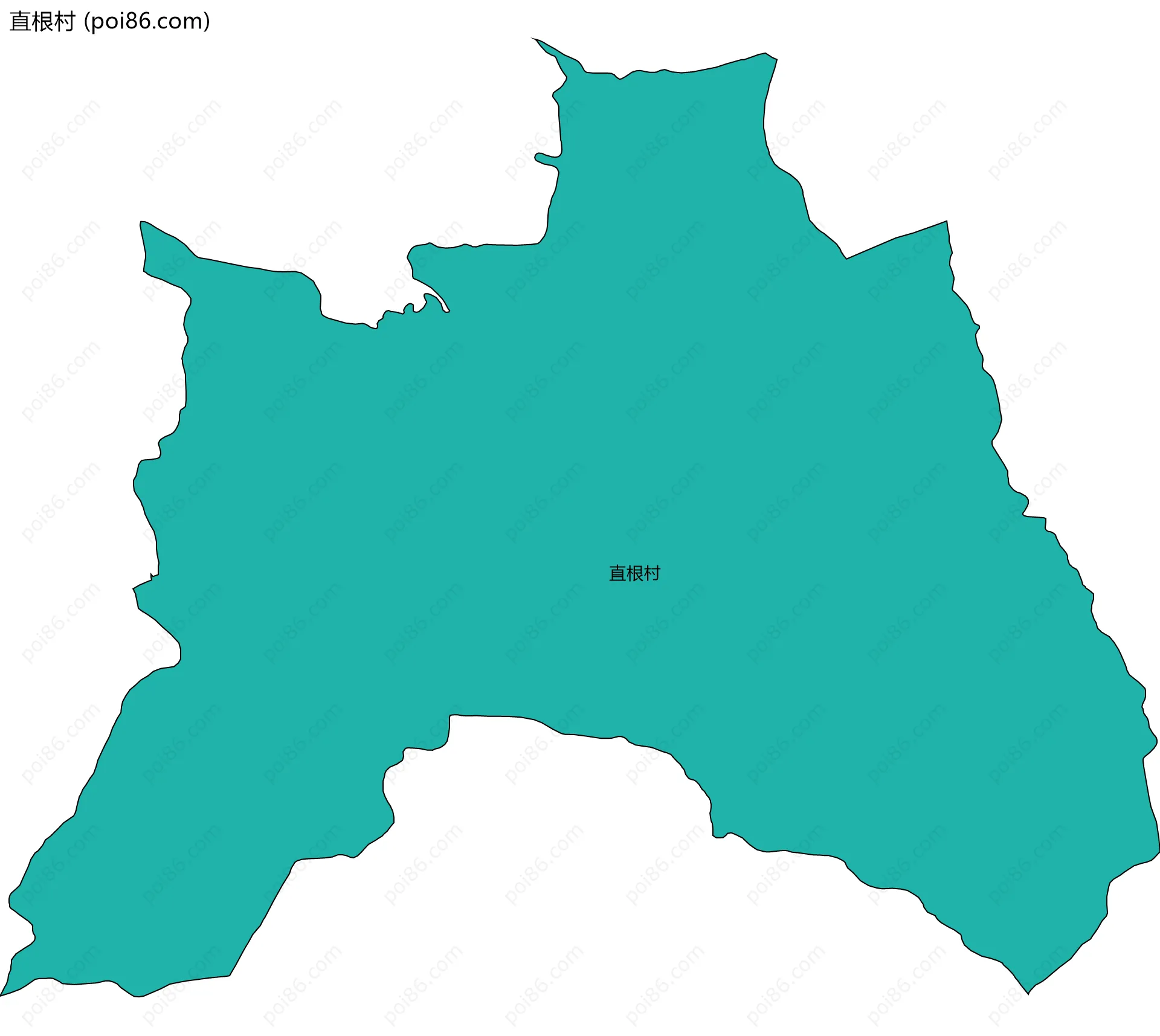直根村边界地图