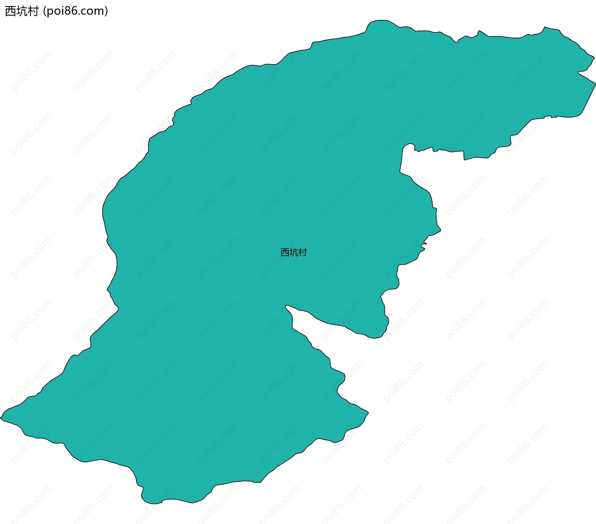 西坑村边界地图
