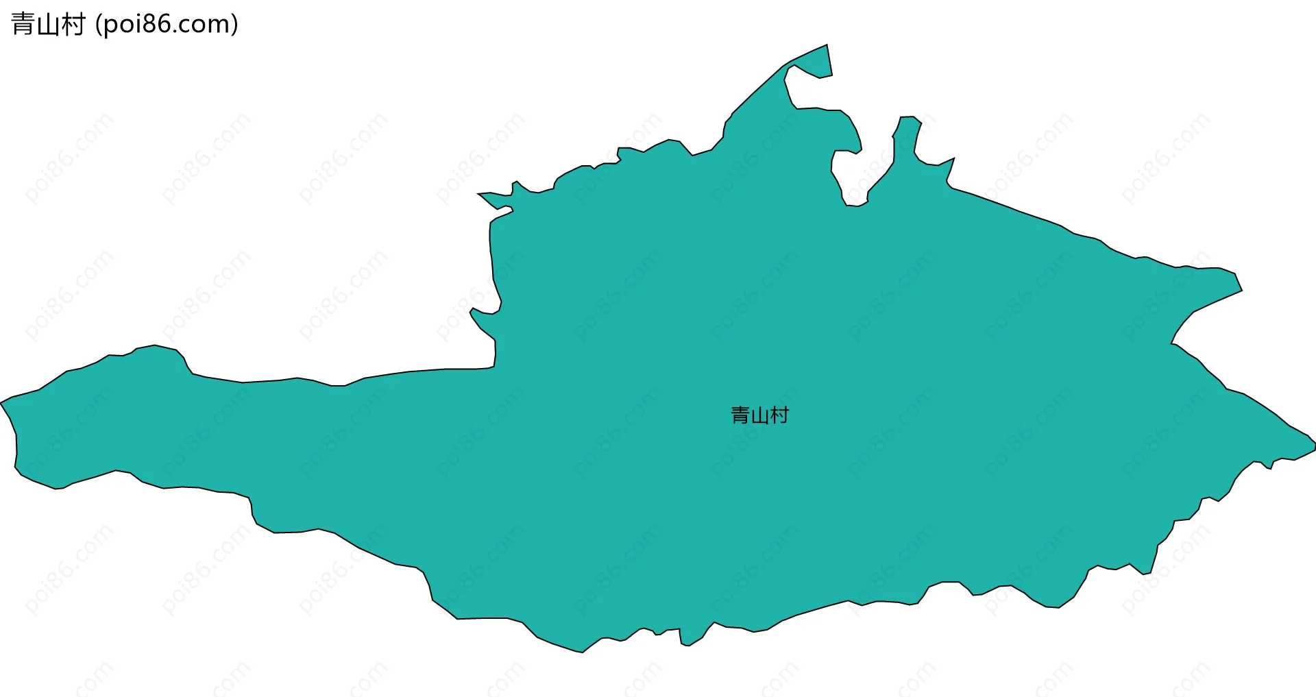 青山村边界地图