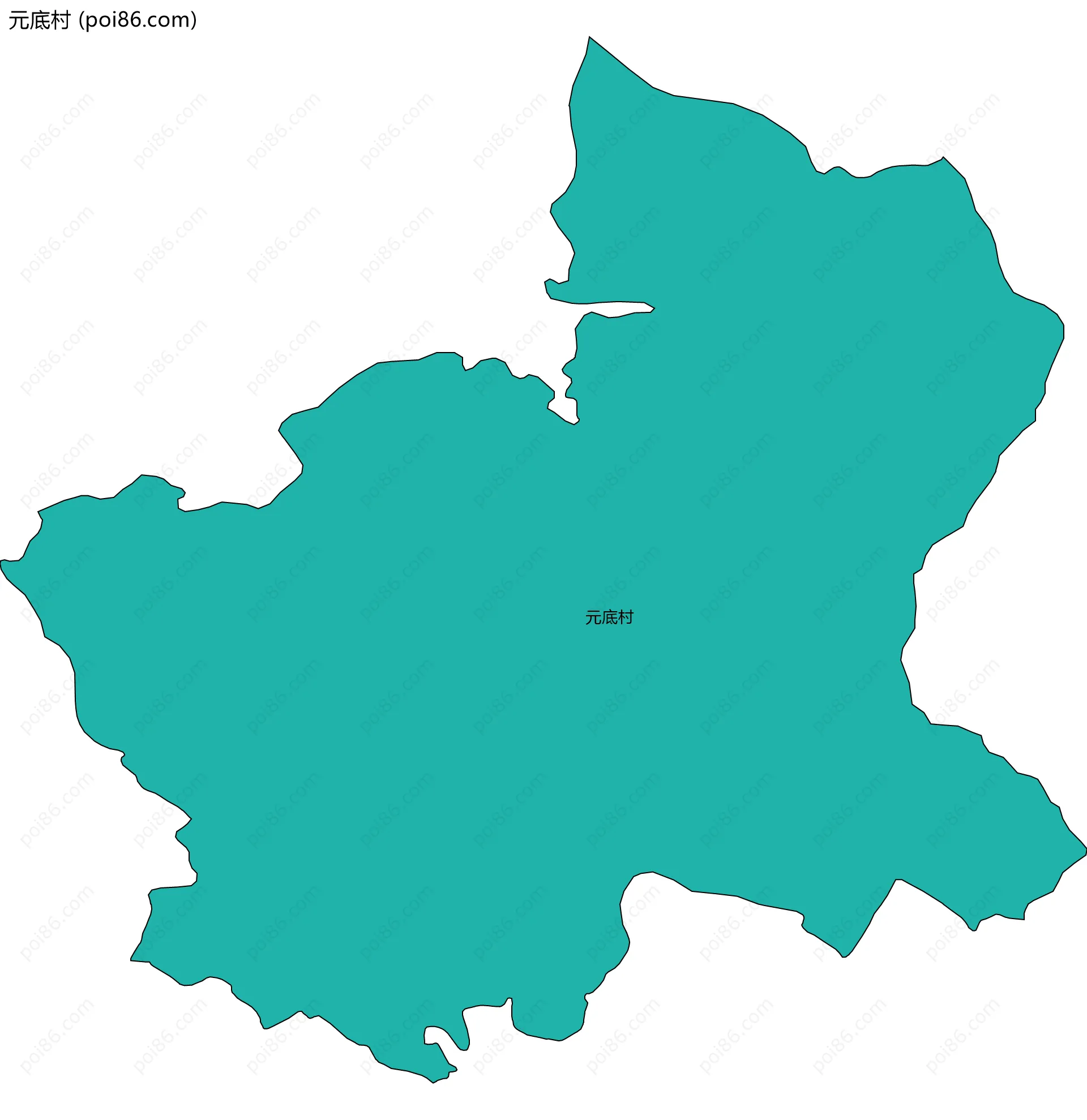 元底村边界地图