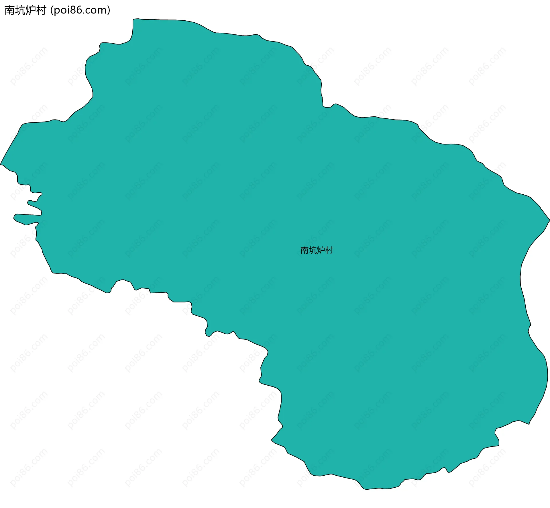 南坑炉村边界地图