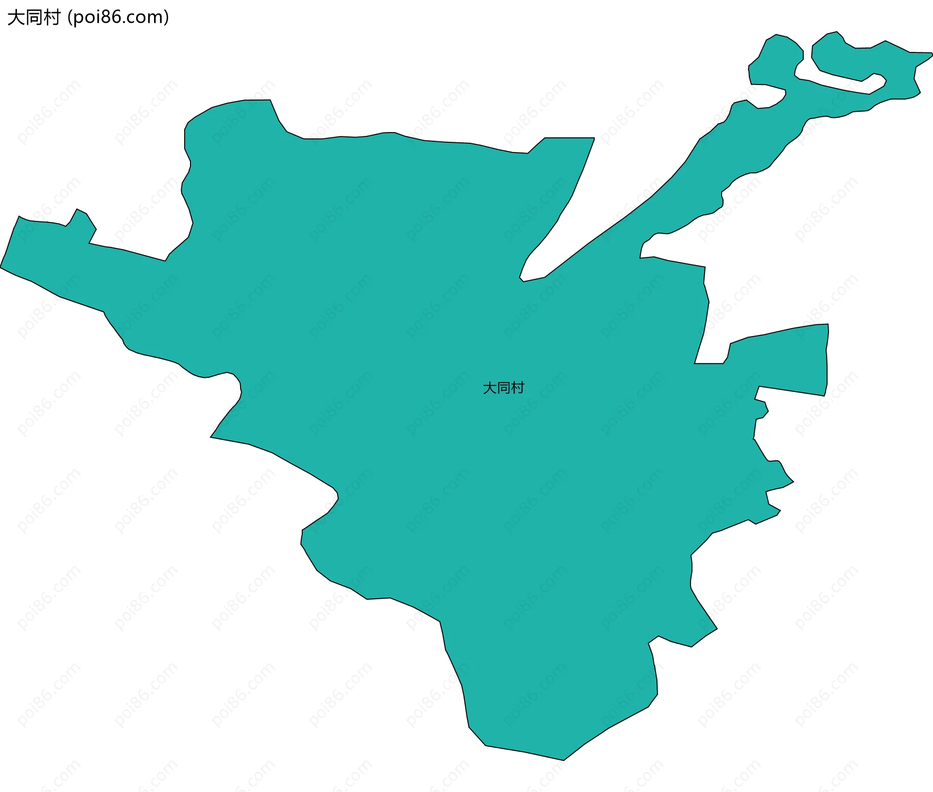 大同村边界地图