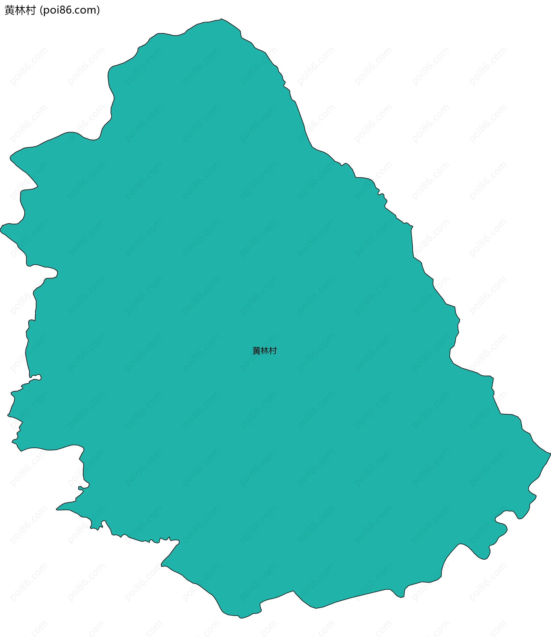 黄林村边界地图