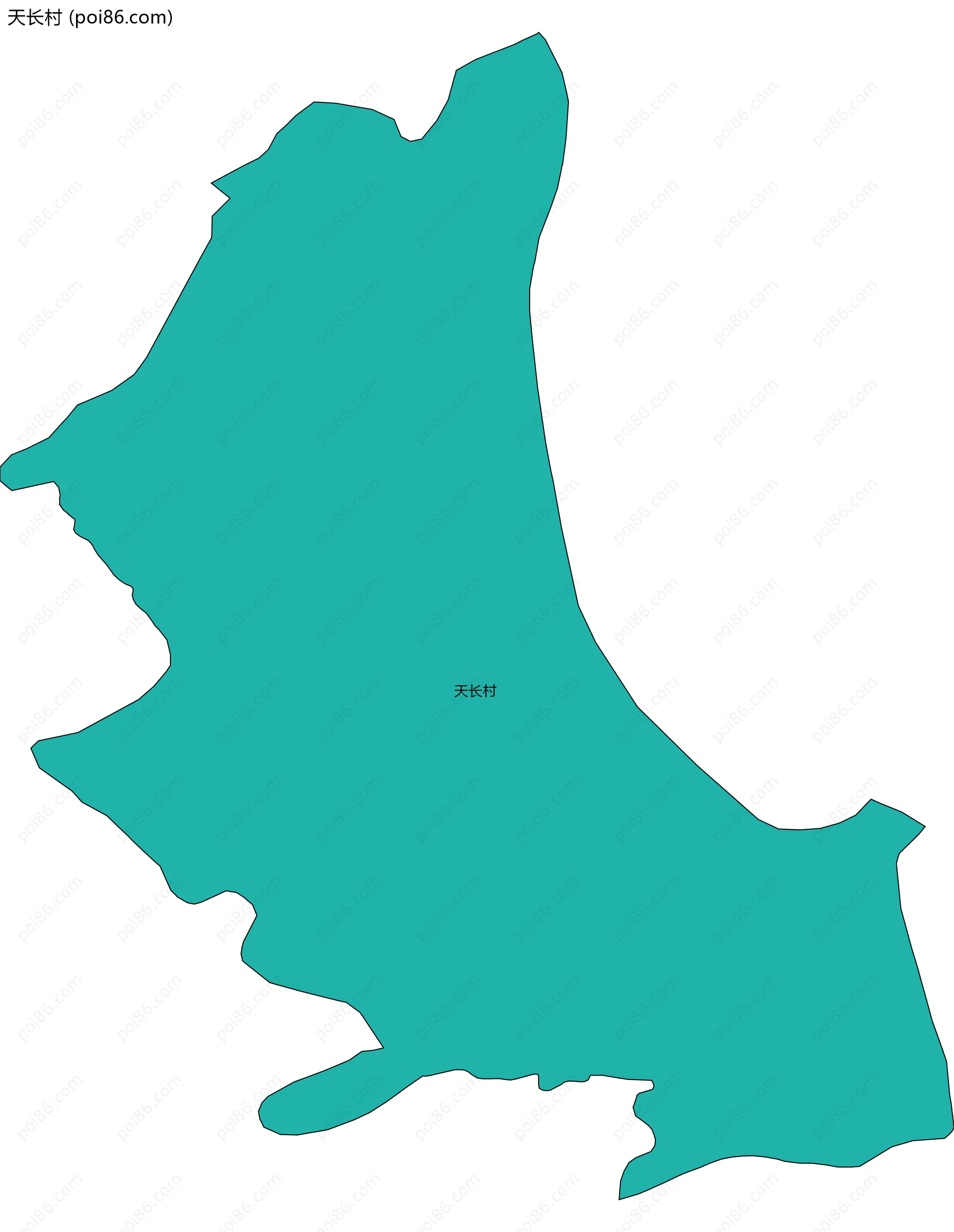 天长村边界地图