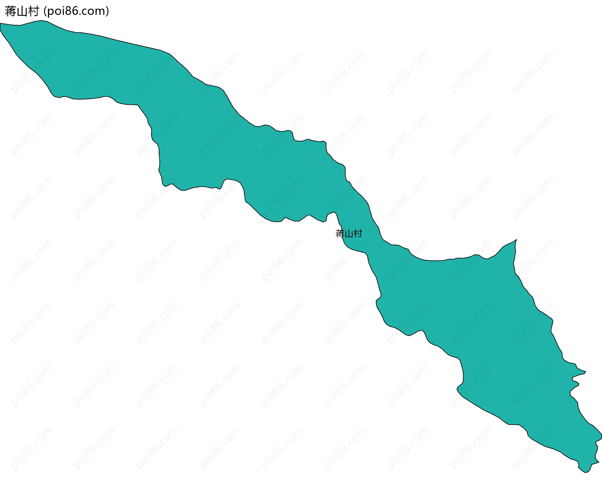 蒋山村边界地图