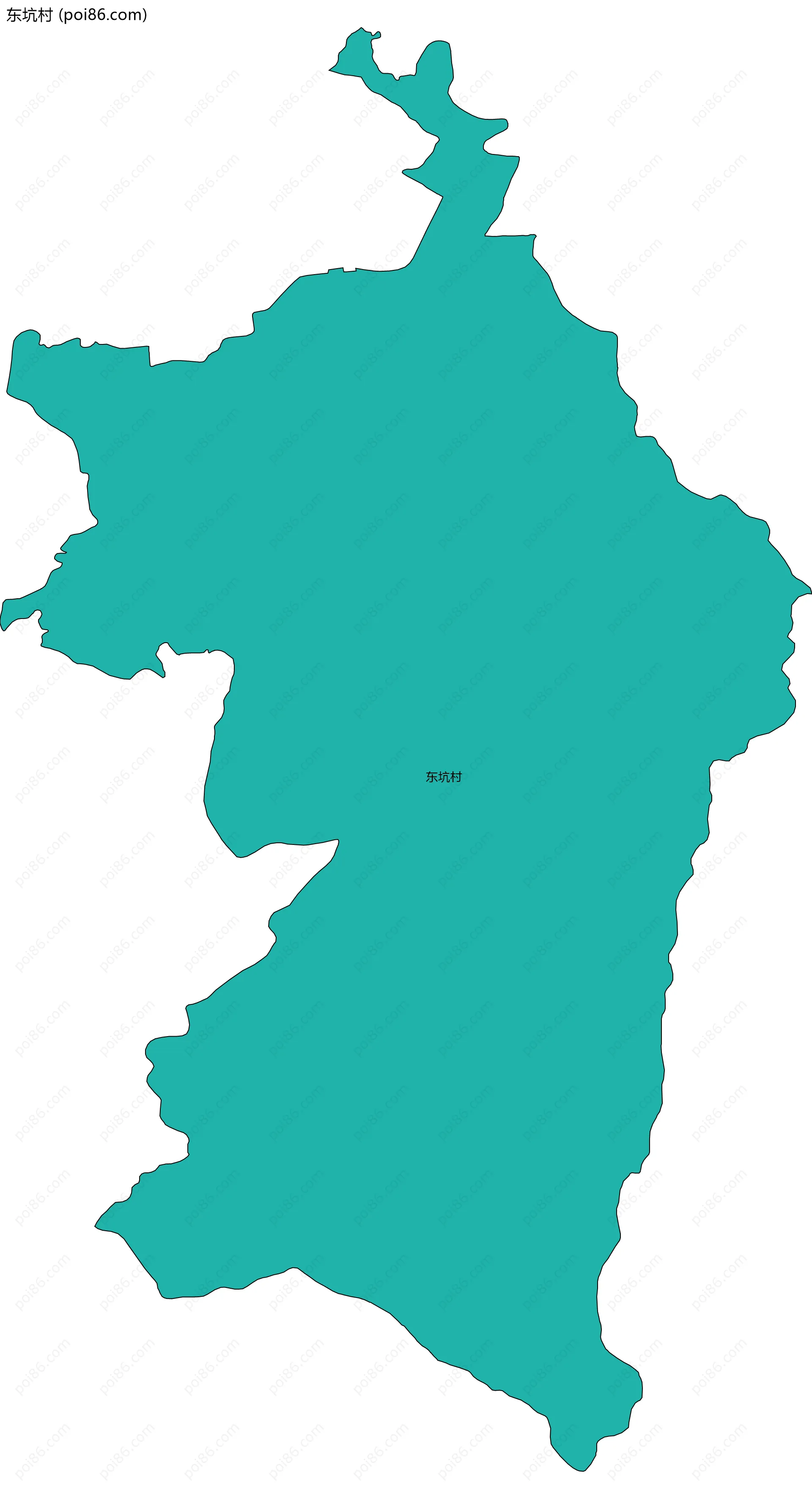 东坑村边界地图