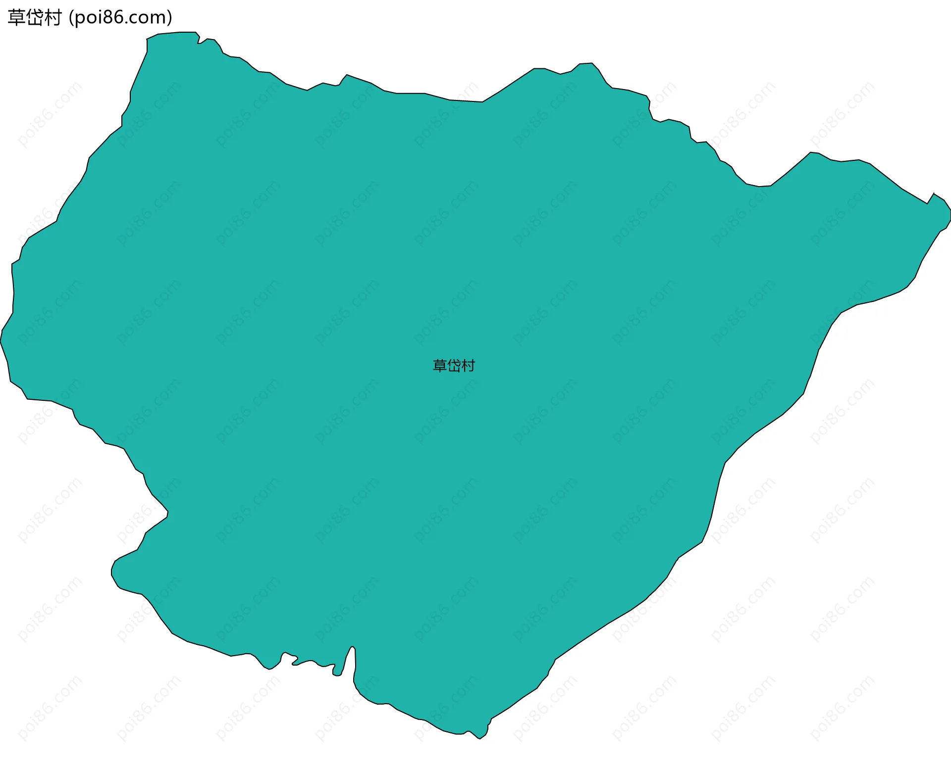 草岱村边界地图